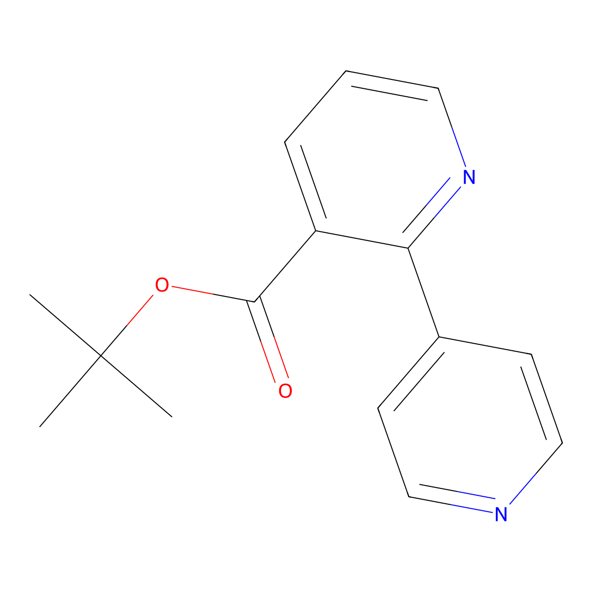 Tert-butyl [2,4'-bipyridine]-3-carboxylate molecular structure, CAS 2093416-77-2