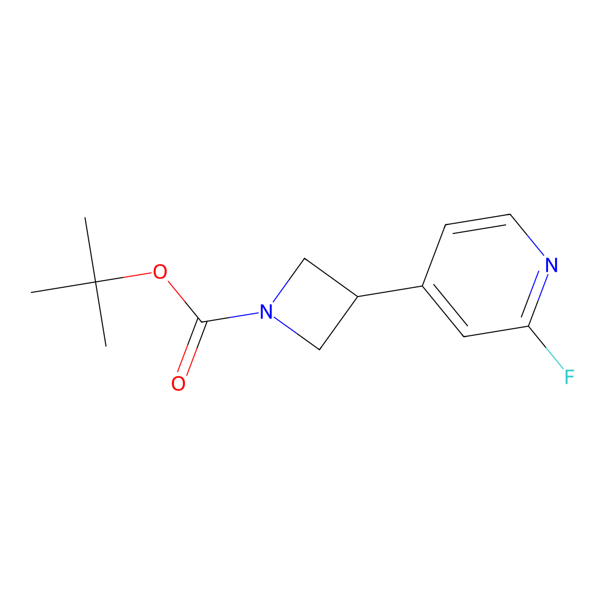 Tert-butyl 3-(2-fluoropyridin-4-yl)azetidine-1-carboxylate molecular structure, CAS 2093427-33-7