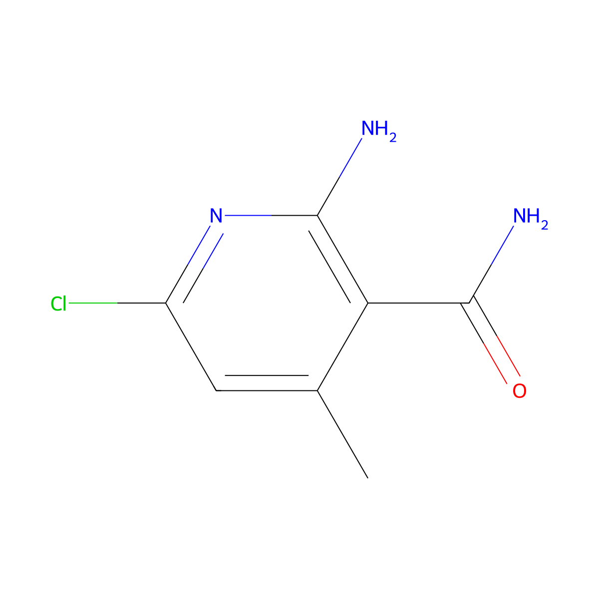 2-Amino-6-chloro-4-methyl-3-pyridinecarboxamide molecular structure, CAS 2093458-71-8