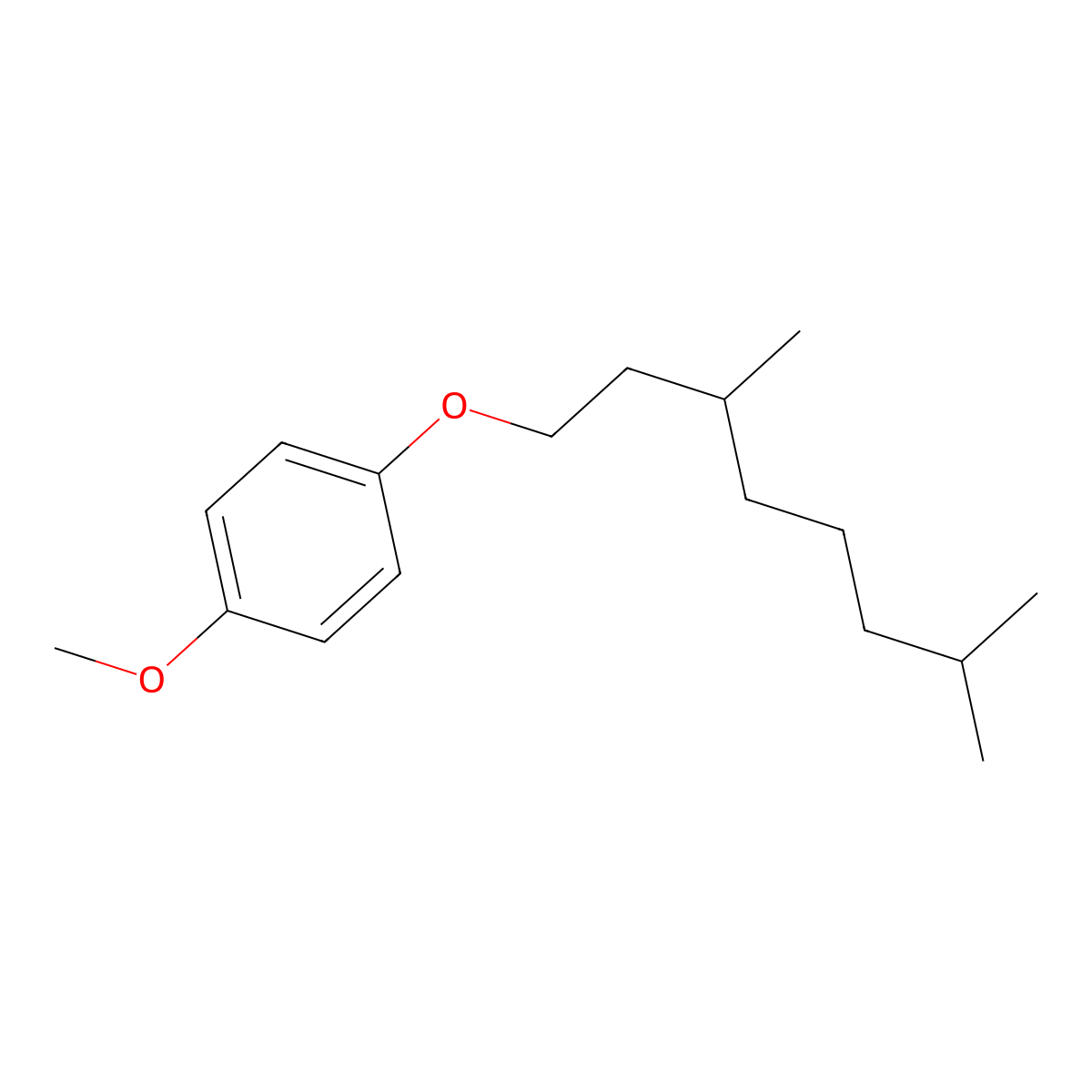 1-(3,7-Dimethyloctoxy)-4-methoxybenzene molecular structure, CAS 209347-80-8