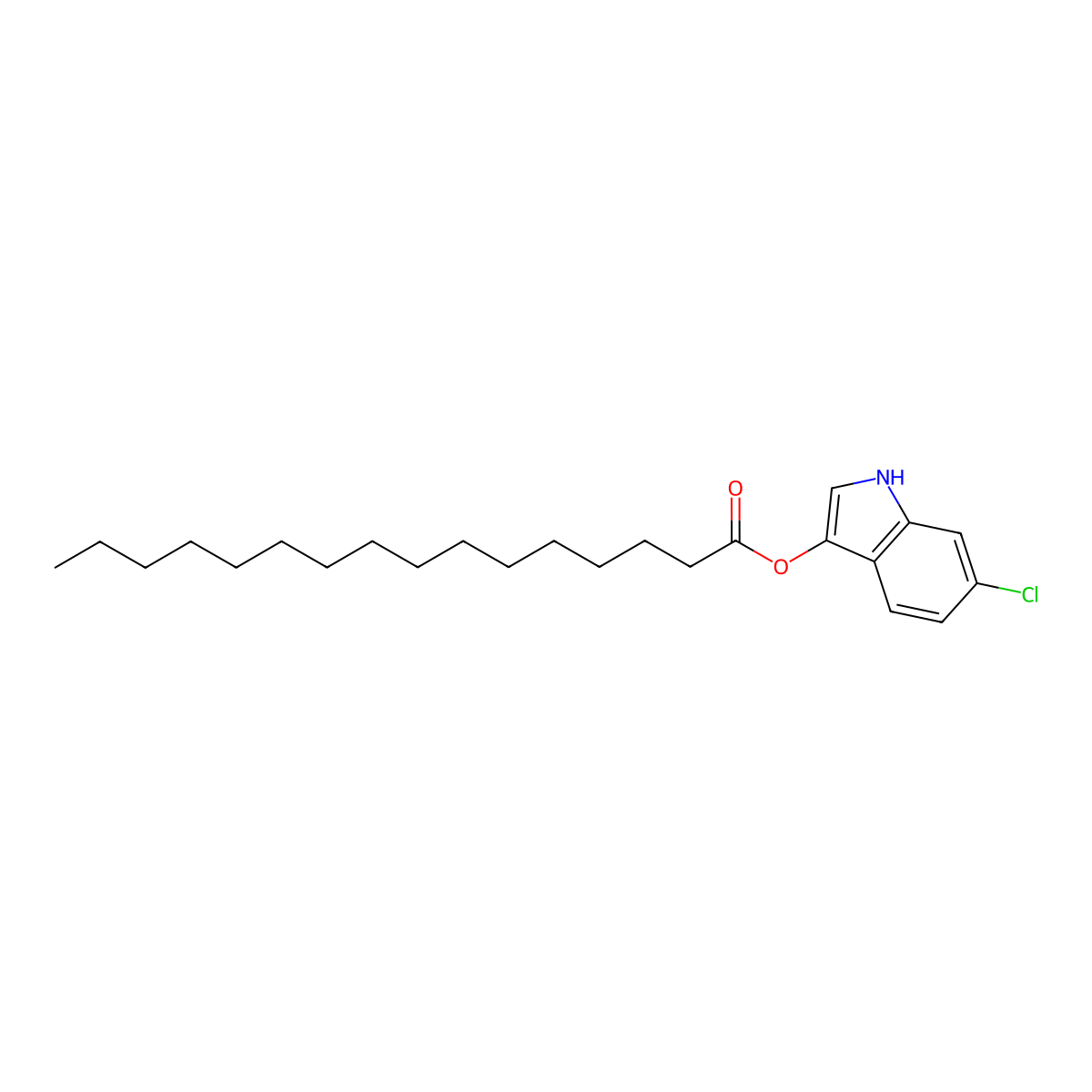 6-Chloro-1H-indol-3-yl palmitate molecular structure, CAS 209347-96-6
