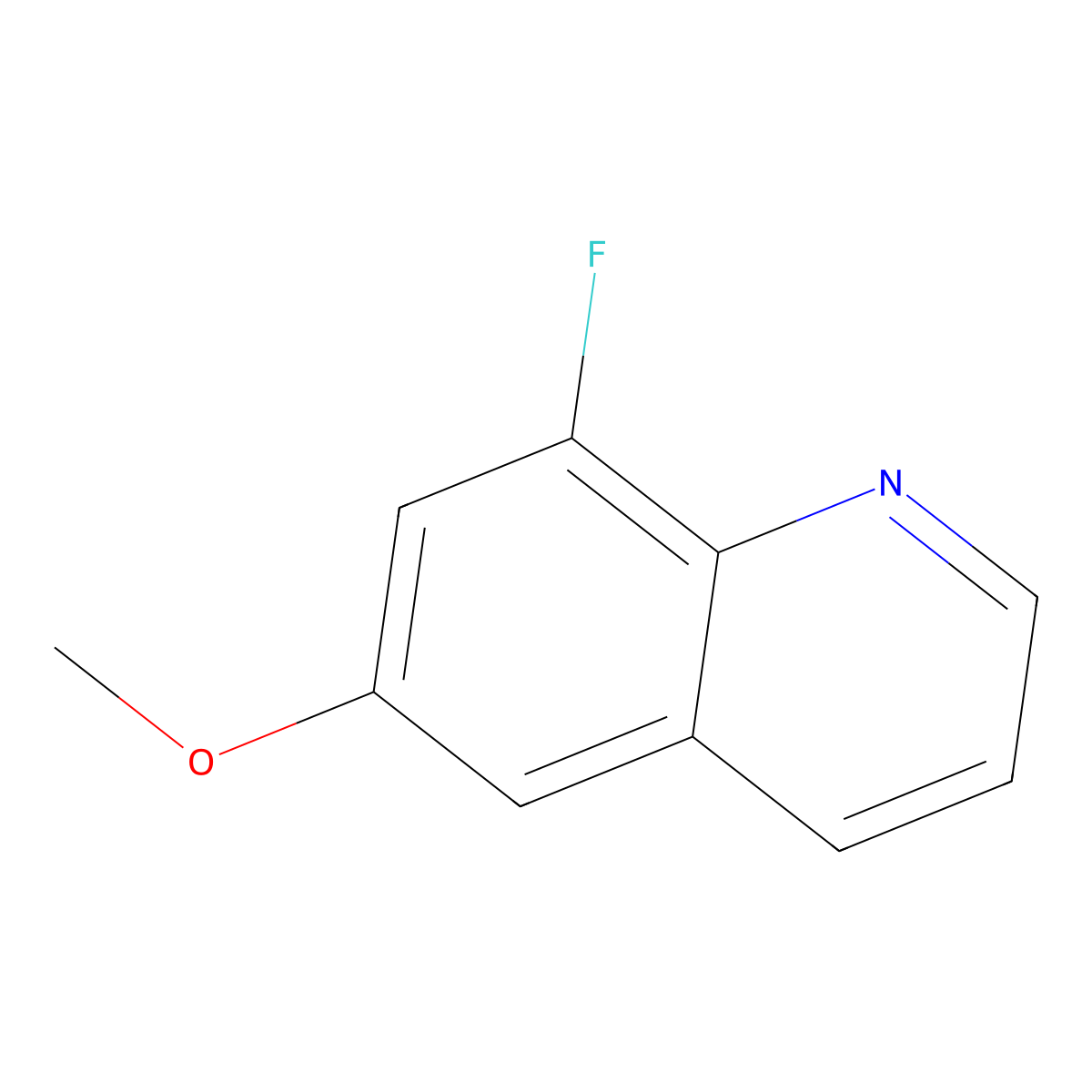 8-Fluoro-6-methoxyquinoline molecular structure, CAS 209353-21-9
