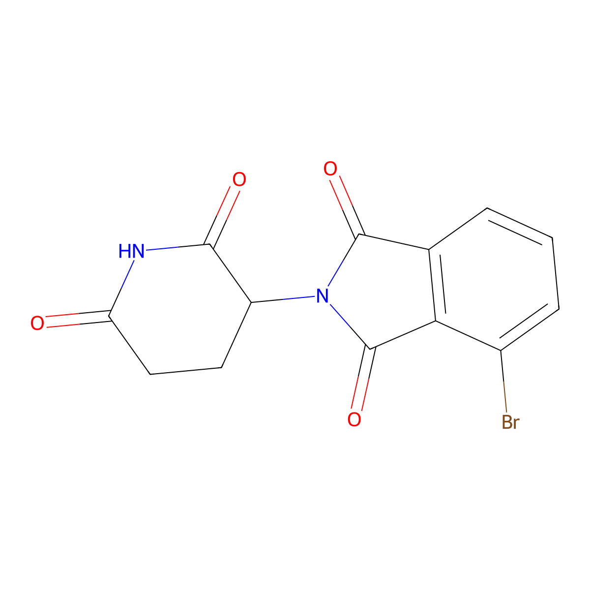 4-bromo-2-(2,6-dioxopiperidin-3-yl)-2,3-dihydro-1H-isoindole-1,3-dione molecular structure, CAS 2093536-12-8