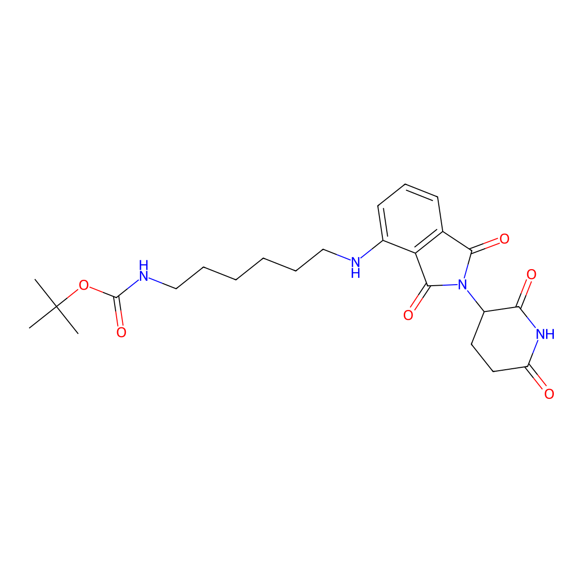 Thalidomide-NH-C6-NH-Boc molecular structure, CAS 2093536-13-9