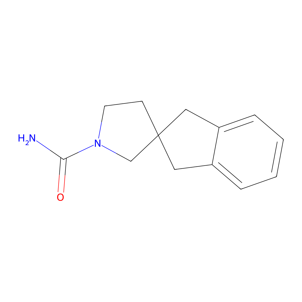 1,3-Dihydrospiro[indene-2,3'-pyrrolidine]-1'-carboxamide molecular structure, CAS 2093630-74-9