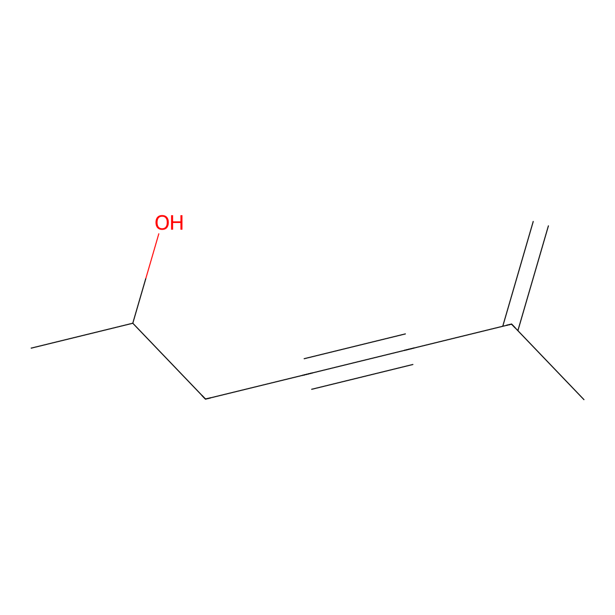 6-Methyl-6-hepten-4-yn-2-ol molecular structure, CAS 20937-57-9