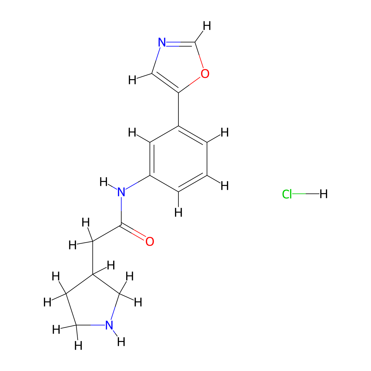 N-(3-Ooxazol-5-yl)phenyl)-2-(pyrrolidin-3-yl)acetamide hydrochloride molecular structure, CAS 2093767-61-2