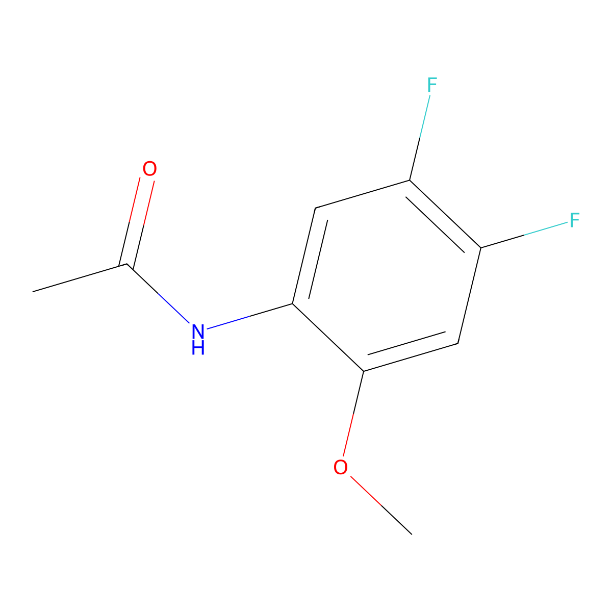 N-(4,5-difluoro-2-methoxyphenyl)acetamide molecular structure, CAS 2093771-59-4