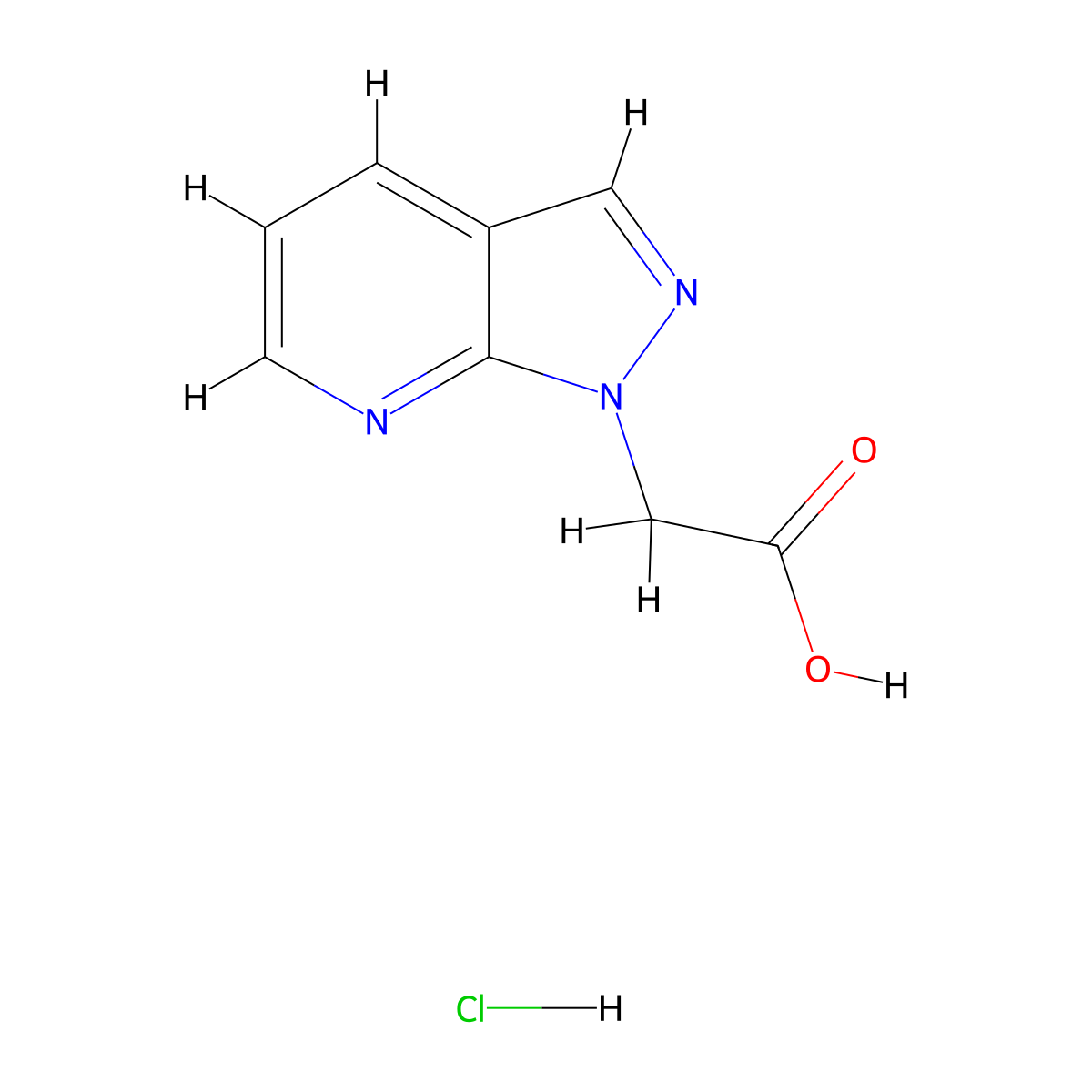 2-{1H-pyrazolo[3,4-b]pyridin-1-yl}acetic acid hydrochloride molecular structure, CAS 2093856-68-7