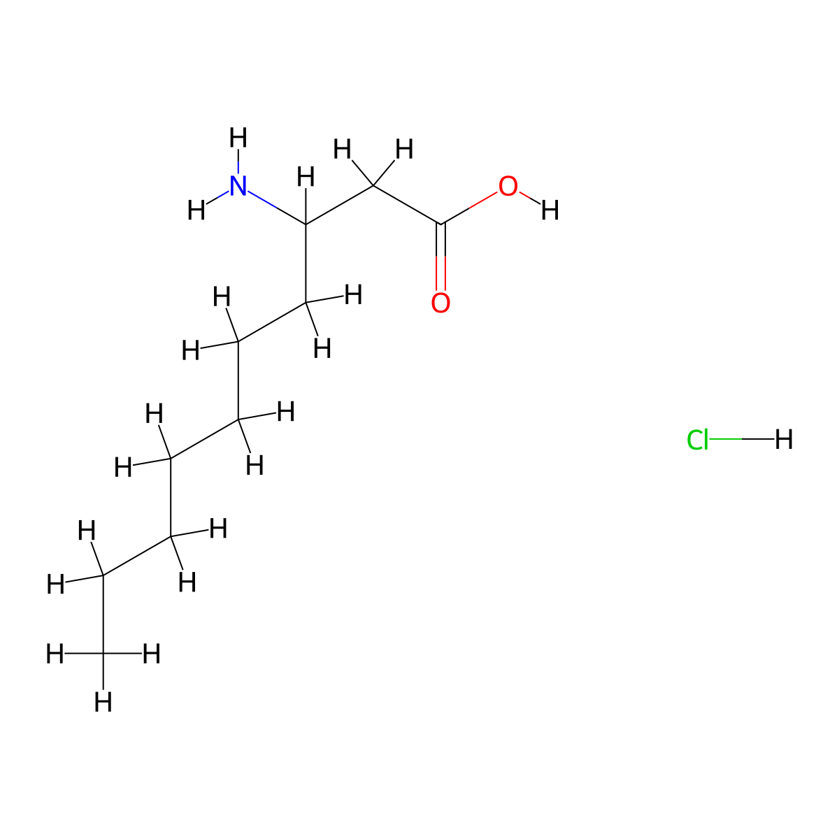 3-Aminodecanoic acid hydrochloride molecular structure, CAS 2093859-35-7