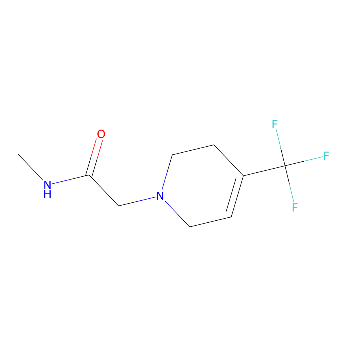 N-methyl-2-[4-(trifluoromethyl)-1,2,3,6-tetrahydropyridin-1-yl]acetamide molecular structure, CAS 2093882-25-6