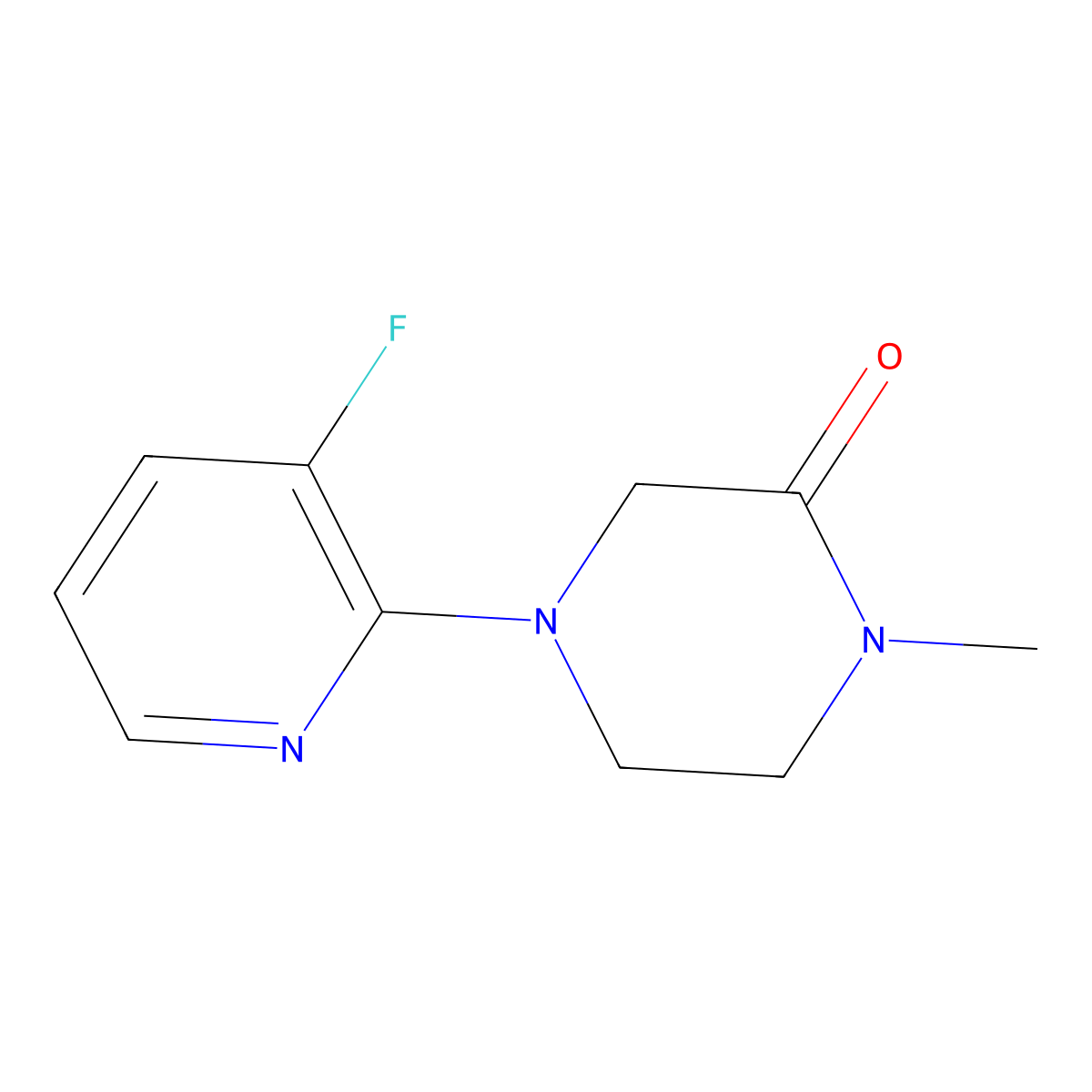 4-(3-Fluoropyridin-2-yl)-1-methylpiperazin-2-one molecular structure, CAS 2093905-71-4