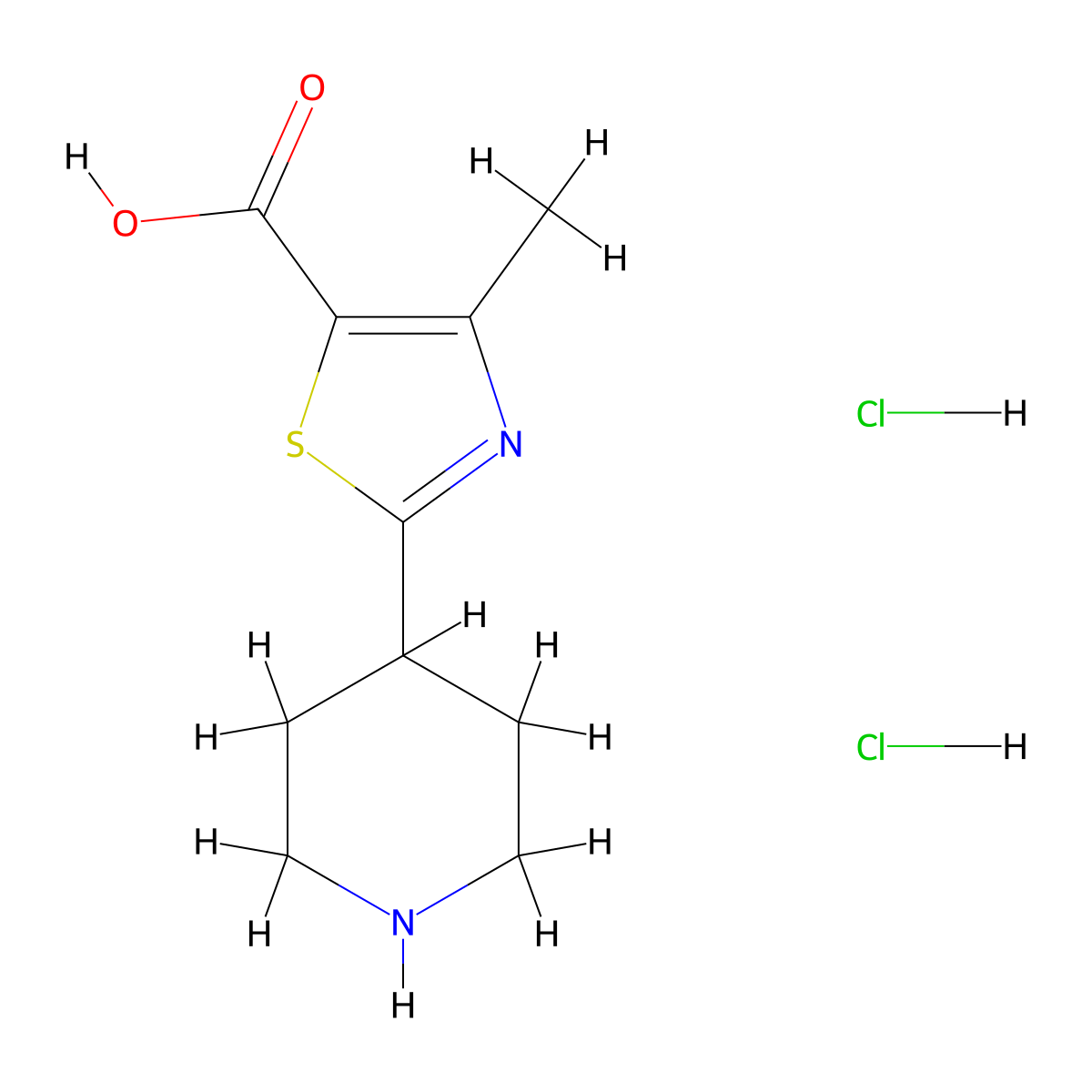 4-Methyl-2-(piperidin-4-yl)-1,3-thiazole-5-carboxylic acid dihydrochloride molecular structure, CAS 2093926-09-9
