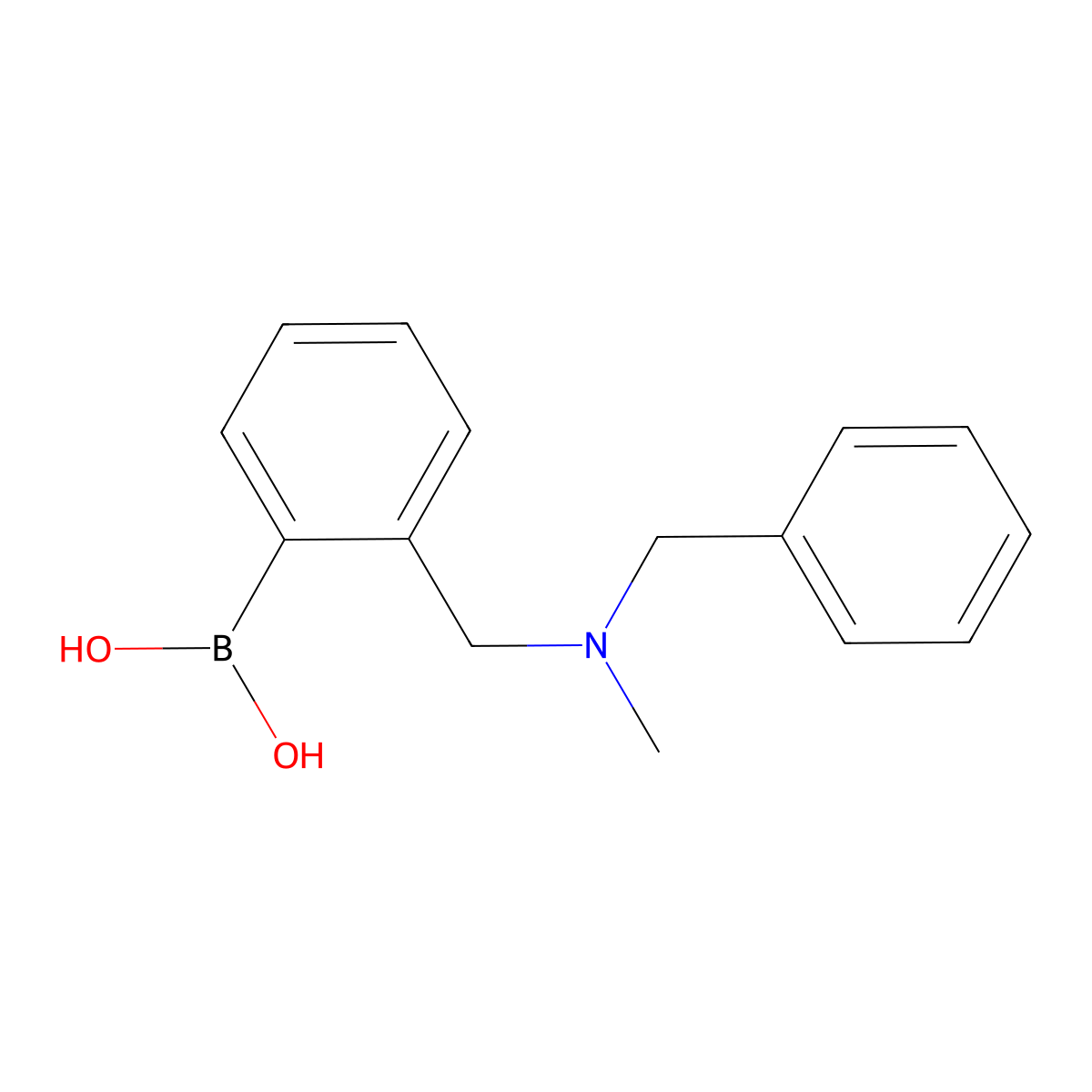 (2-((Benzyl(methyl)amino)methyl)phenyl)boronic acid molecular structure, CAS 209396-01-0