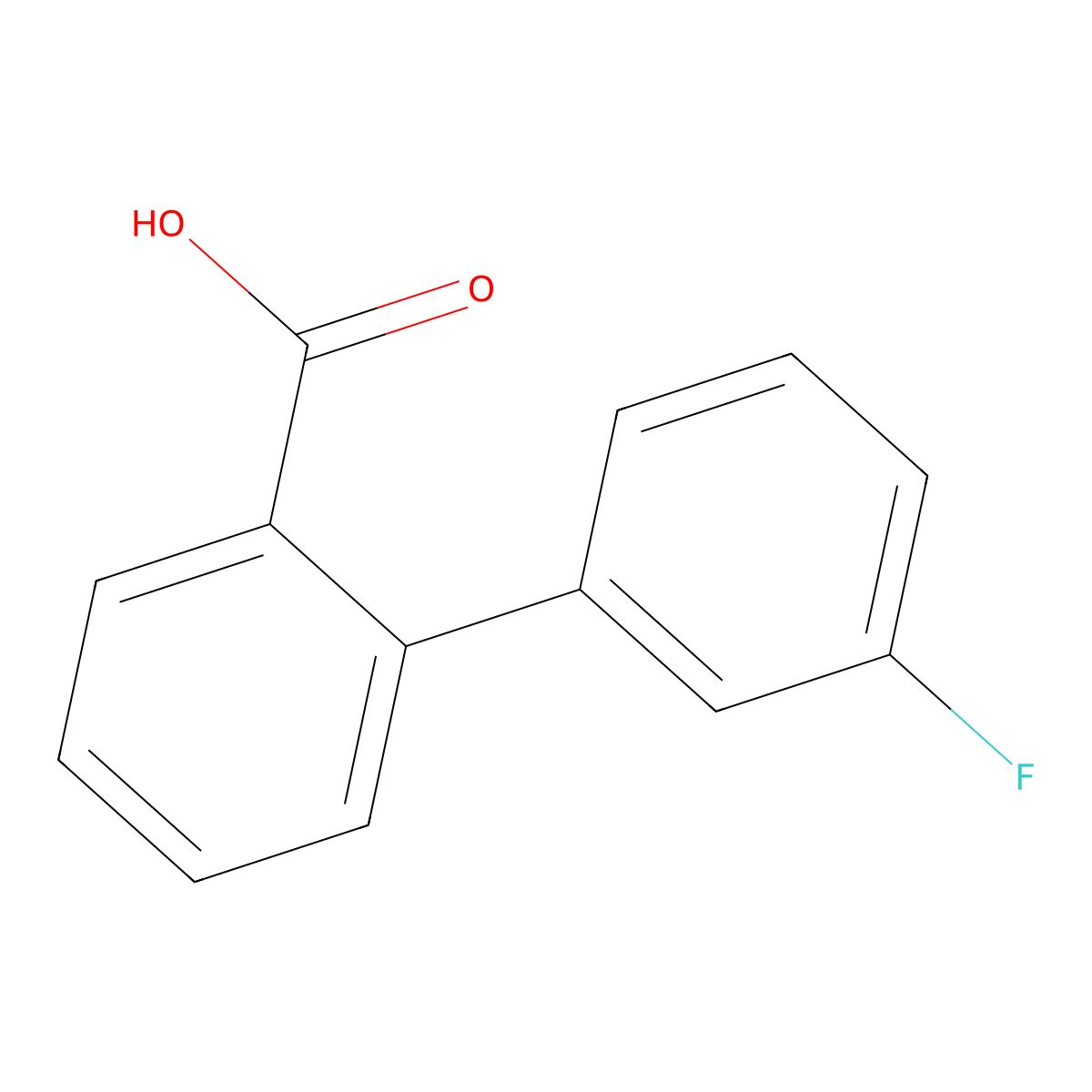 2-(3-fluorophenyl)benzoic Acid molecular structure, CAS 2094-03-3