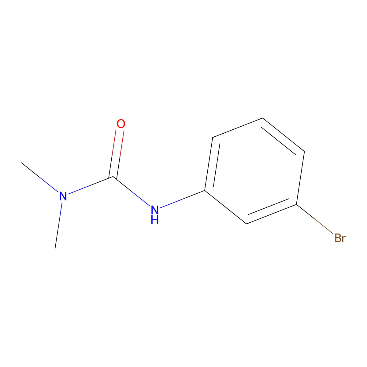 N'-(3-Bromophenyl)-N,N-dimethylurea molecular structure, CAS 20940-43-6