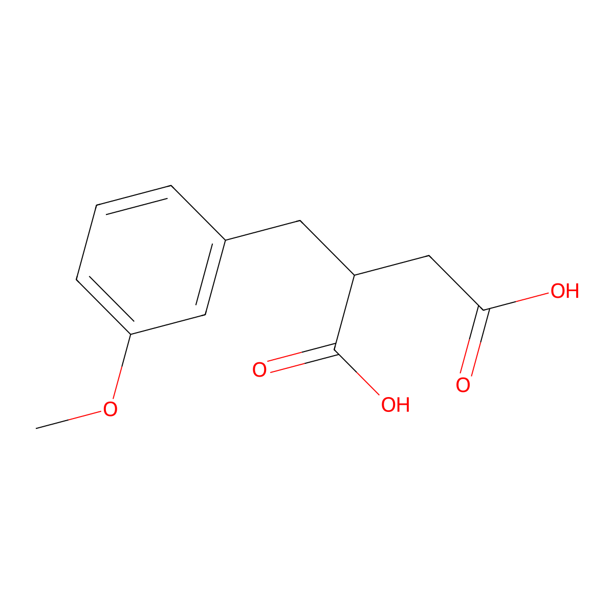 2-(3-Methoxybenzyl)succinic acid molecular structure, CAS 20940-75-4