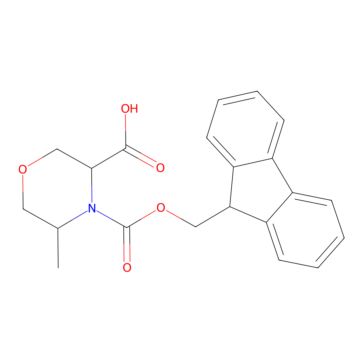 (3S,5S)-4-{[(9H-fluoren-9-yl)methoxy]carbonyl}-5-methylmorpholine-3-carboxylic acid molecular structure, CAS 2094011-79-5