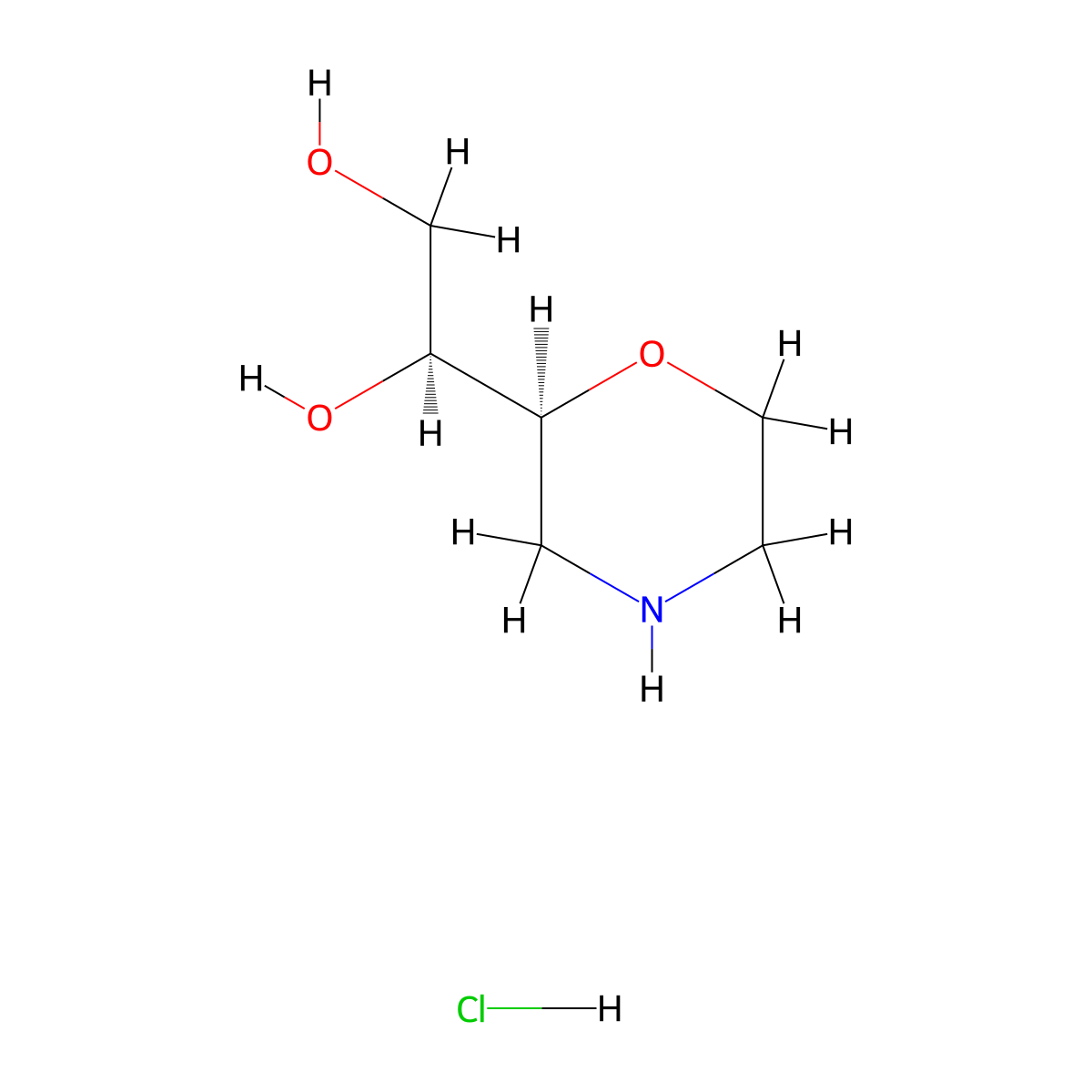 (1S)-1-[(2S)-morpholin-2-yl]ethane-1,2-diol hydrochloride molecular structure, CAS 2094015-76-4
