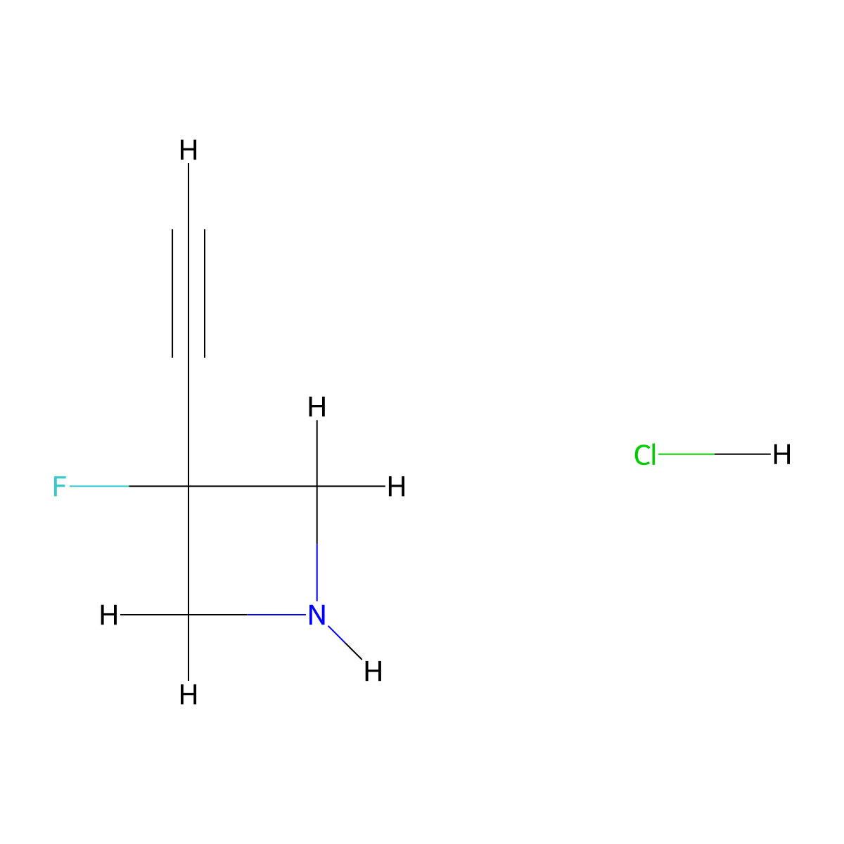 3-Ethynyl-3-fluoroazetidine hydrochloride molecular structure, CAS 2094149-92-3