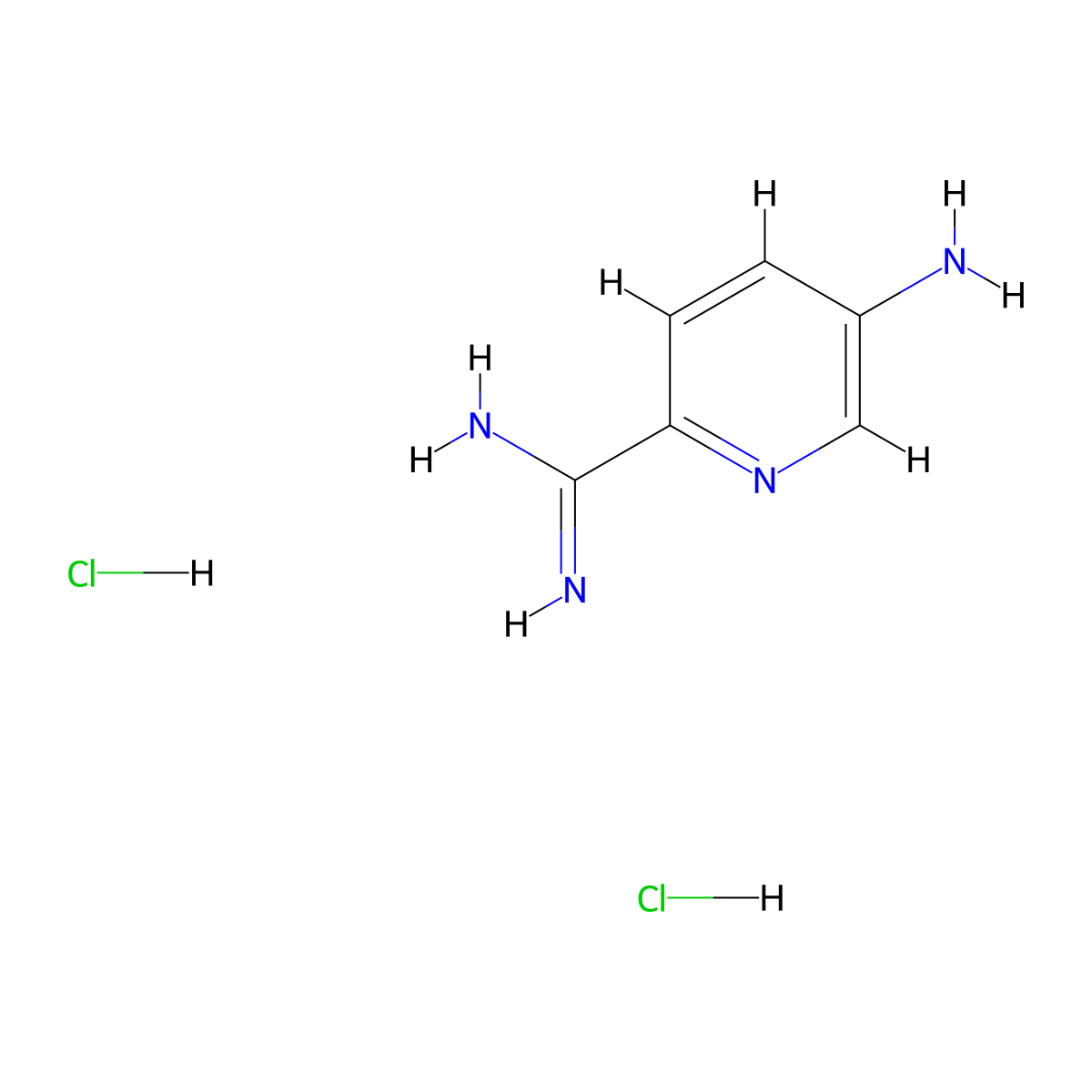 5-Aminopyridine-2-carboximidamide dihydrochloride molecular structure, CAS 2094149-95-6