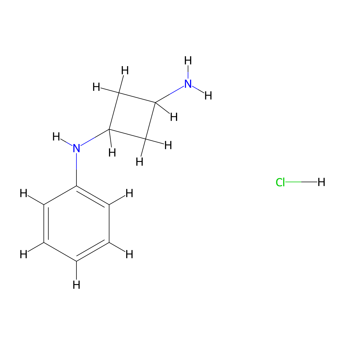 N1-phenylcyclobutane-1,3-diamine hydrochloride molecular structure, CAS 2094150-84-0
