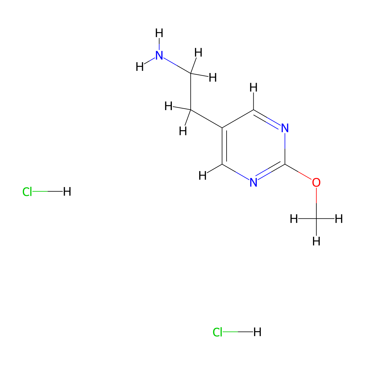 2-(2-Methoxypyrimidin-5-yl)ethan-1-amine dihydrochloride molecular structure, CAS 2094151-30-9