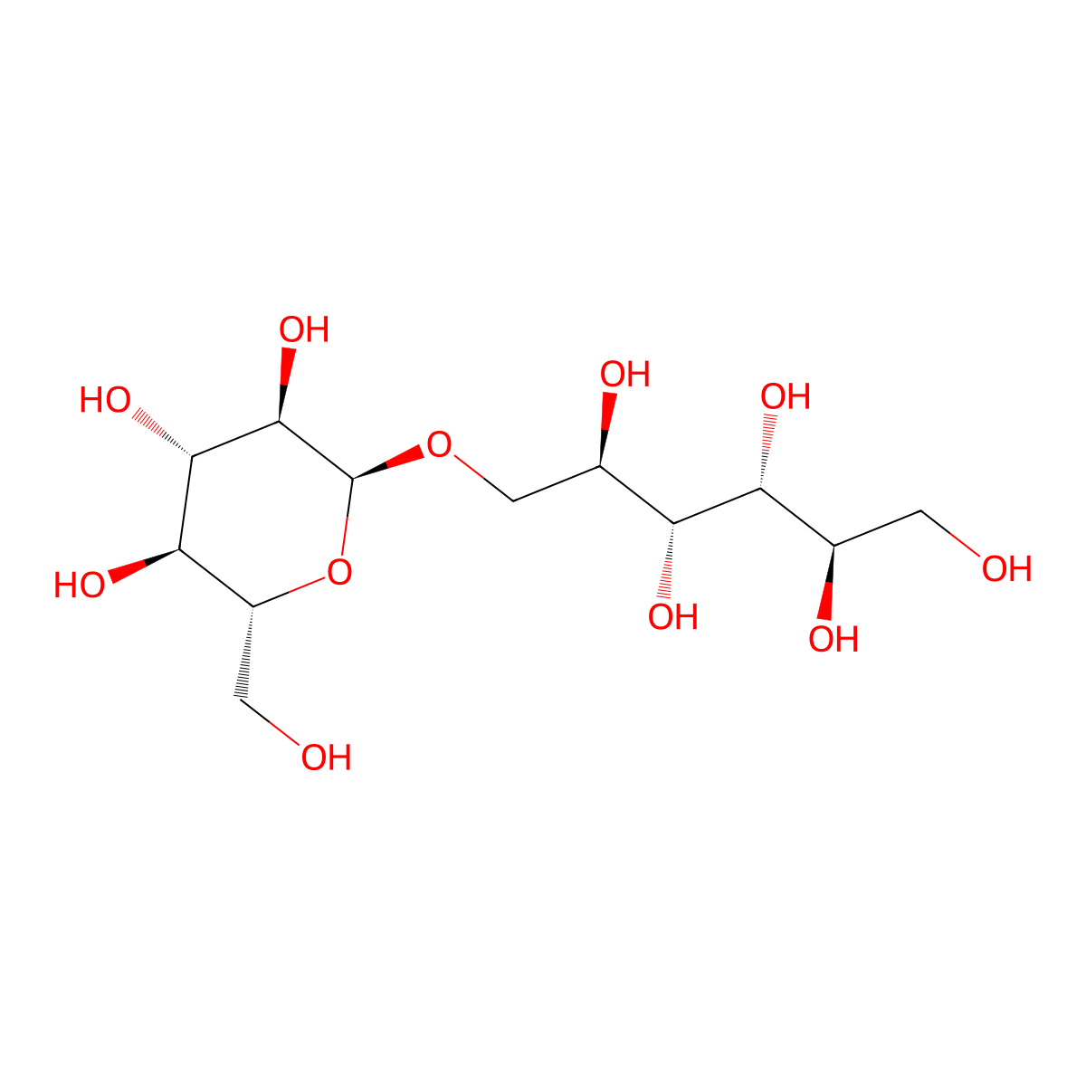 1-O-alpha-D-Glucopyranosyl-D-mannitol molecular structure, CAS 20942-99-8