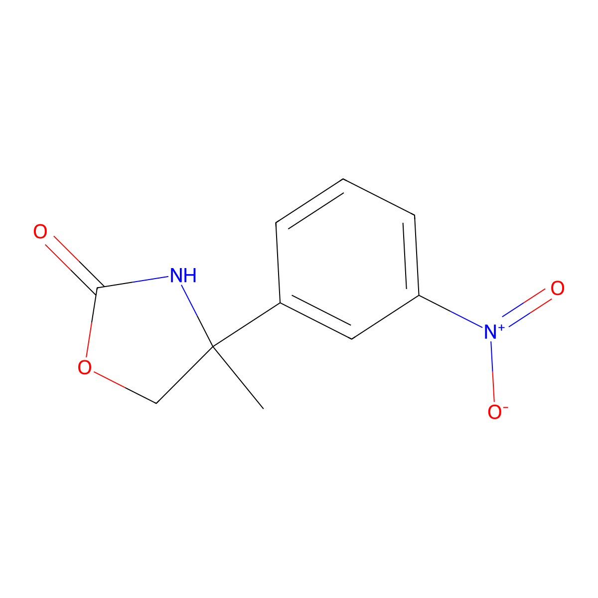 4-Methyl-4-(3-nitrophenyl)-1,3-oxazolidin-2-one molecular structure, CAS 2094204-72-3