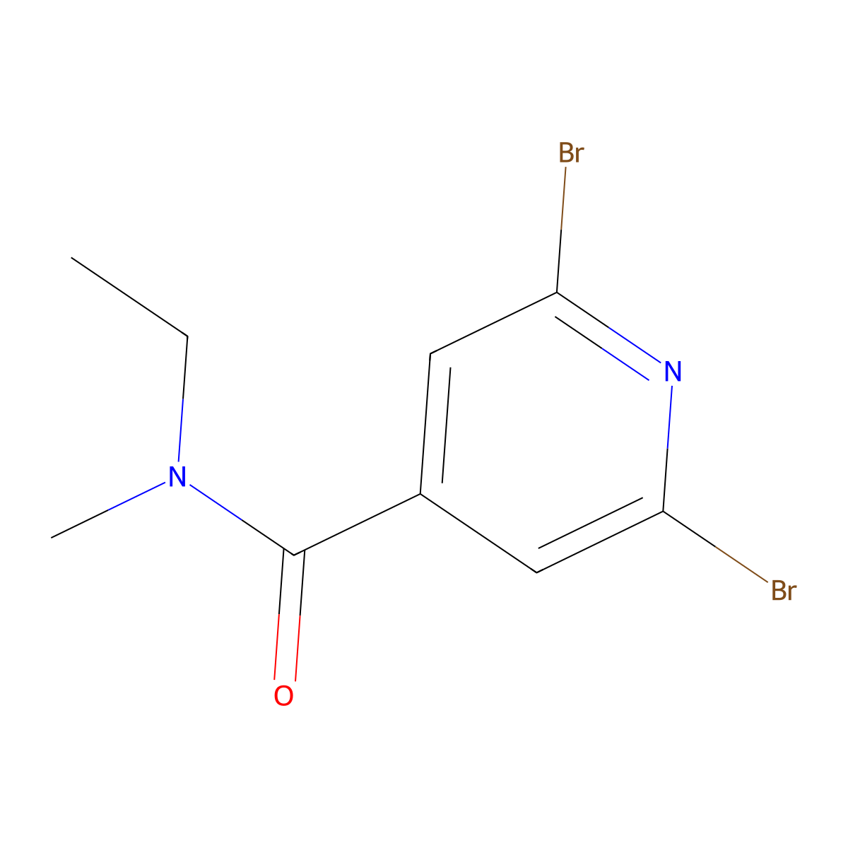 2,6-dibromo-N-ethyl-N-methylpyridine-4-carboxamide molecular structure, CAS 2094207-23-3