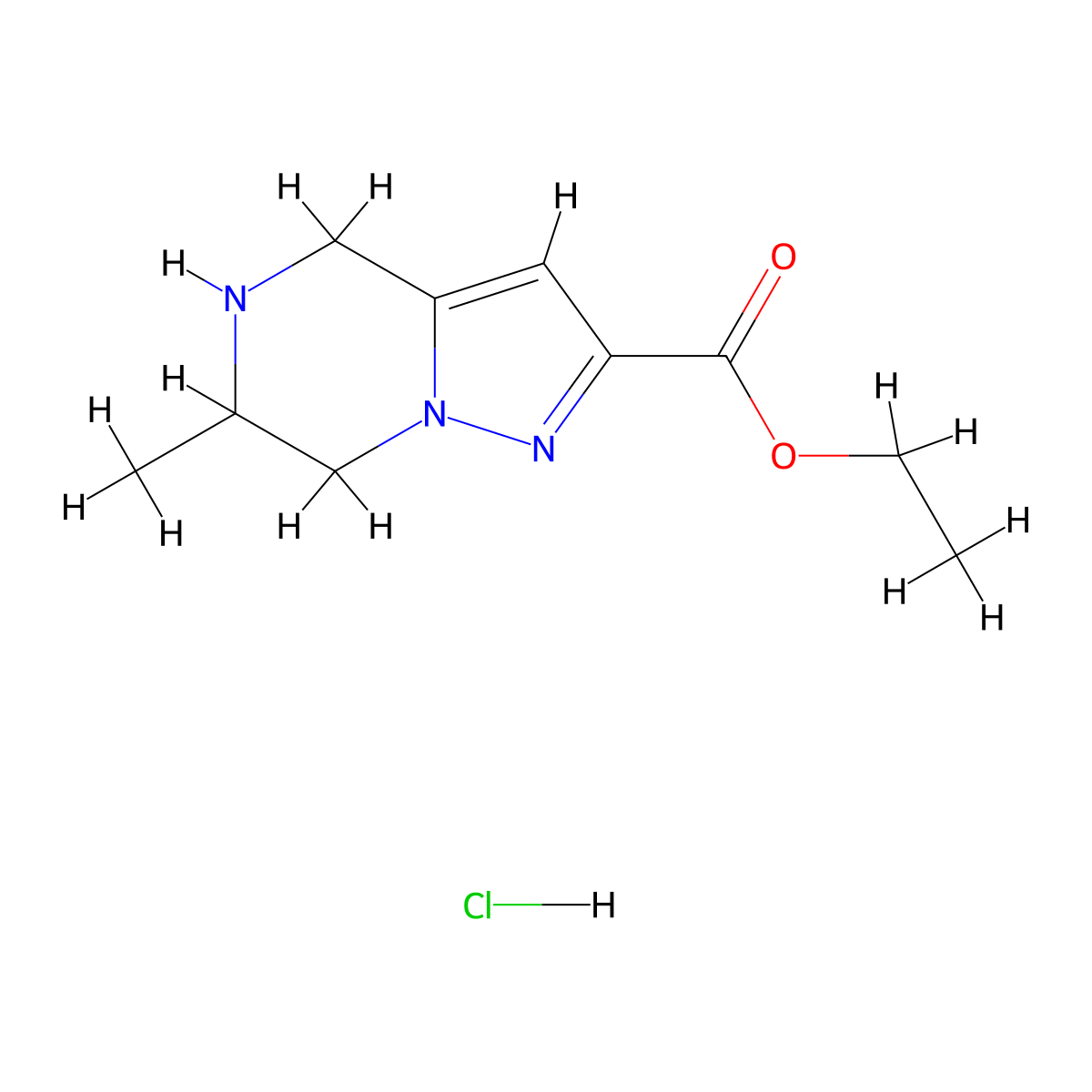 ethyl 6-methyl-4H,5H,6H,7H-pyrazolo[1,5-a]pyrazine-2-carboxylate hydrochloride molecular structure, CAS 2094209-62-6