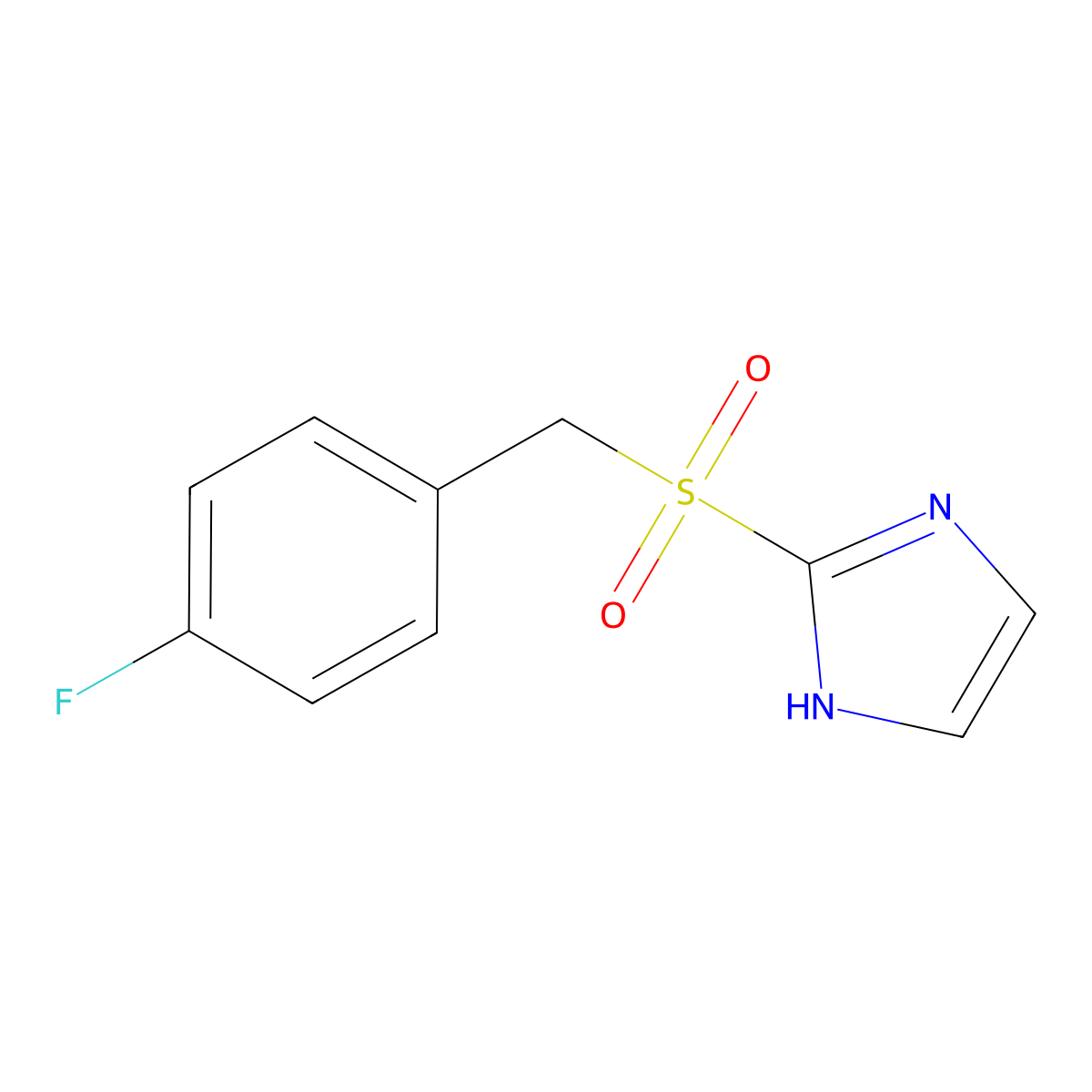 2-[(4-fluorophenyl)methanesulfonyl]-1H-imidazole molecular structure, CAS 2094301-97-8
