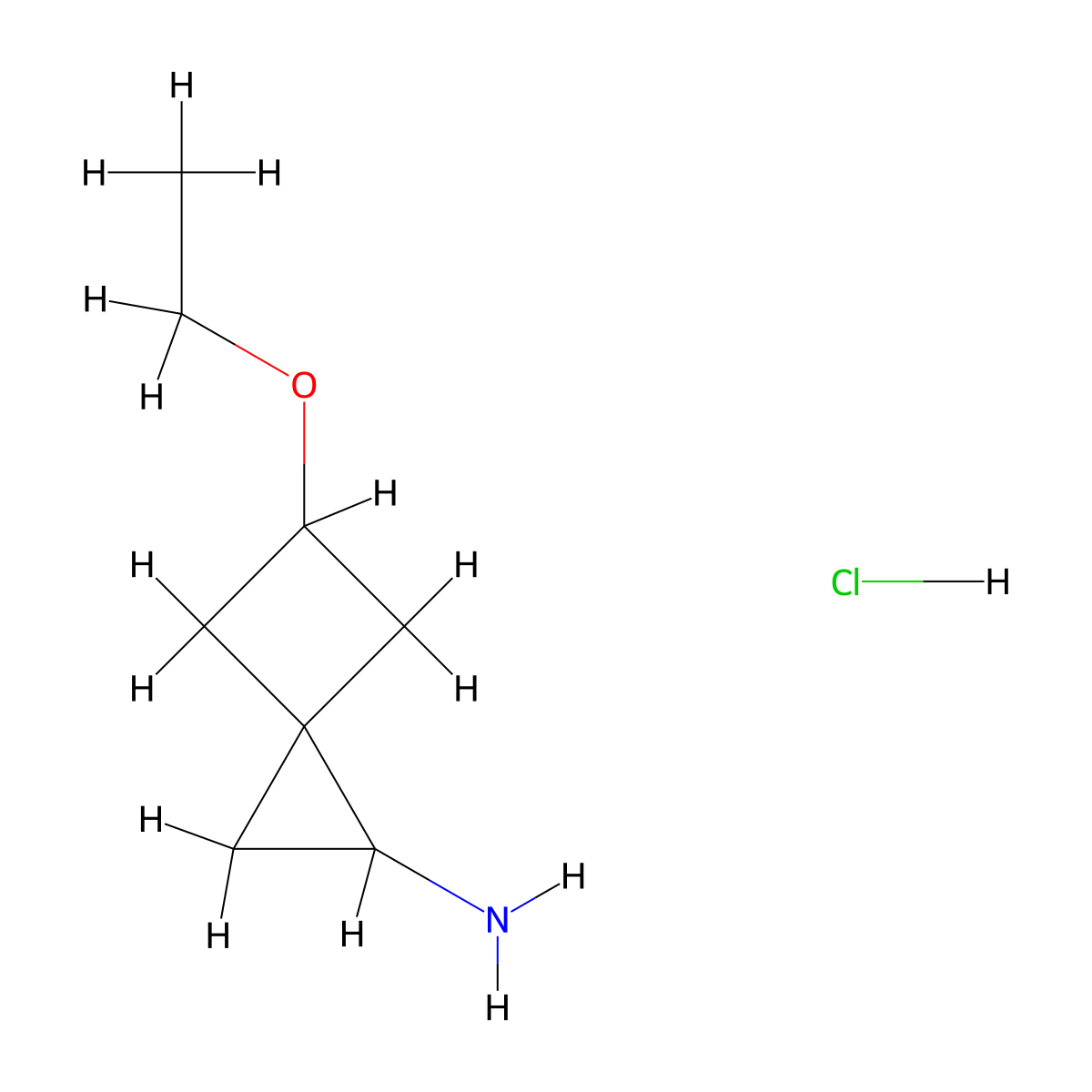 5-Ethoxyspiro[2.3]hexan-1-amine hydrochloride molecular structure, CAS 2094312-44-2