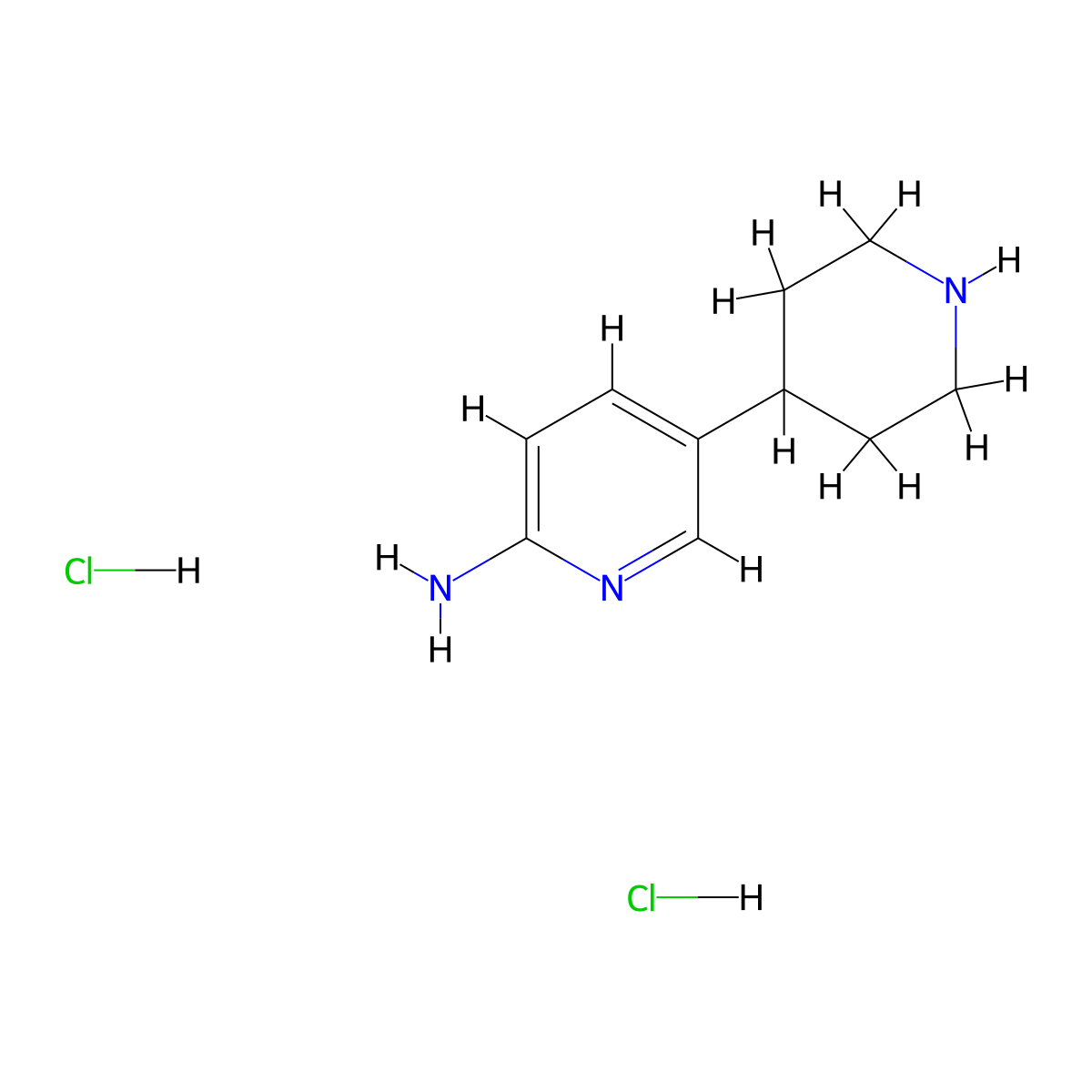 5-(Piperidin-4-yl)pyridin-2-amine dihydrochloride molecular structure, CAS 2094312-75-9