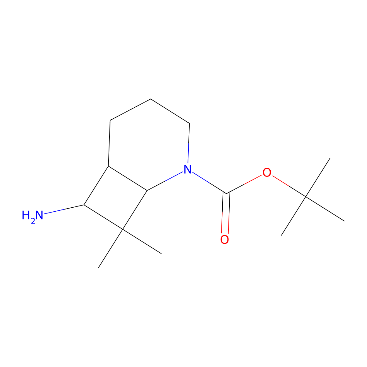 Tert-butyl 7-amino-8,8-dimethyl-2-azabicyclo[4.2.0]octane-2-carboxylate molecular structure, CAS 2094316-70-6