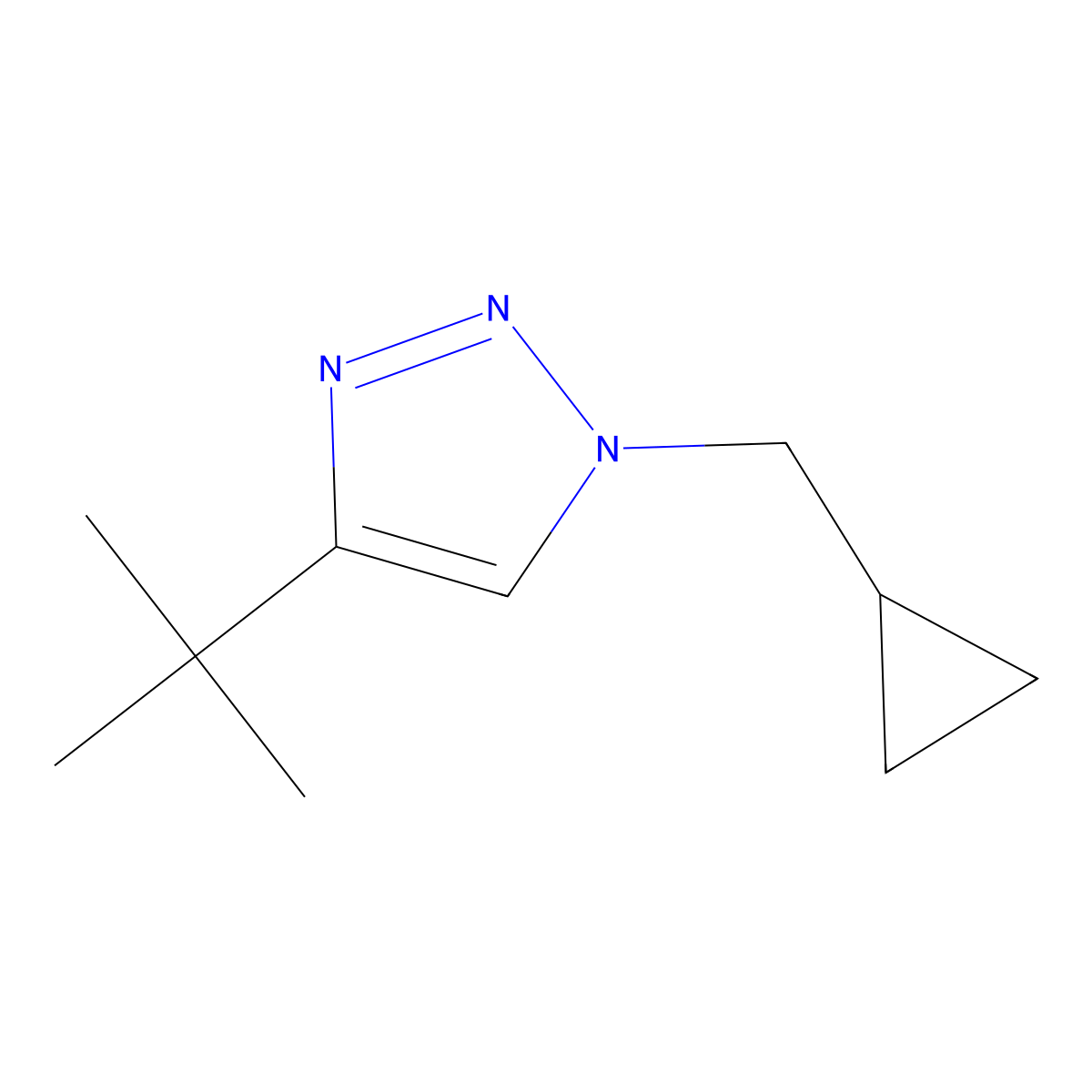 4-tert-butyl-1-(cyclopropylmethyl)-1H-1,2,3-triazole molecular structure, CAS 2094368-50-8