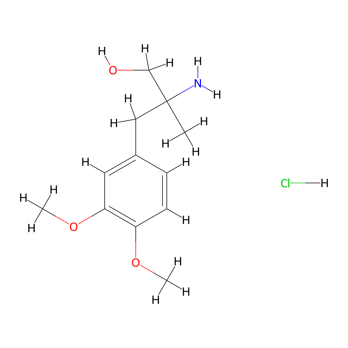 2-Amino-3-(3,4-dimethoxyphenyl)-2-methylpropan-1-ol hydrochloride molecular structure, CAS 2094372-63-9