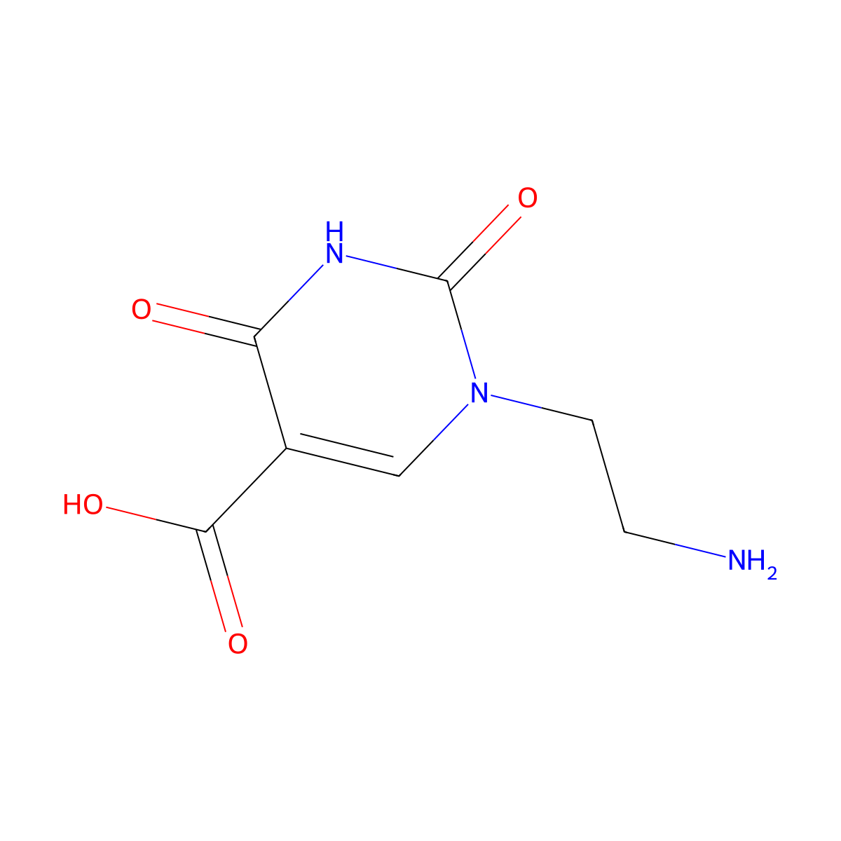 1-(2-Aminoethyl)-2,4-dioxo-1,2,3,4-tetrahydropyrimidine-5-carboxylic acid molecular structure, CAS 2094379-51-6
