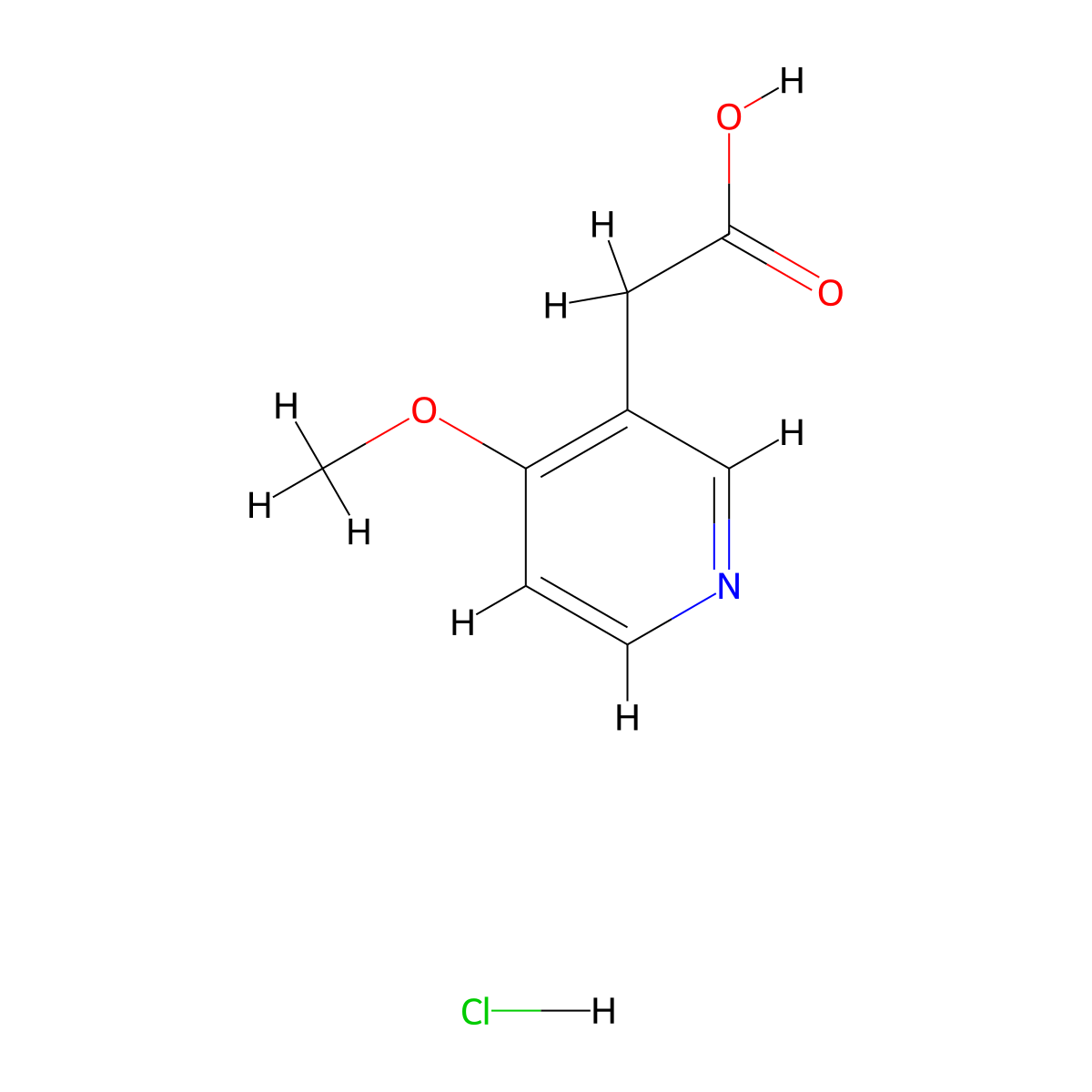 2-(4-Methoxypyridin-3-yl)acetic acid hydrochloride molecular structure, CAS 2094384-38-8
