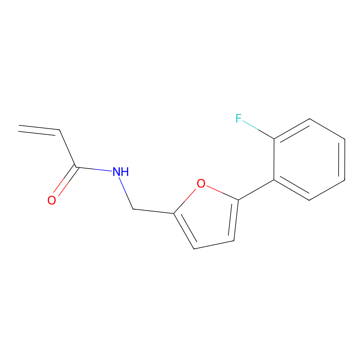 N-{[5-(2-fluorophenyl)furan-2-yl]methyl}prop-2-enamide molecular structure, CAS 2094424-95-8