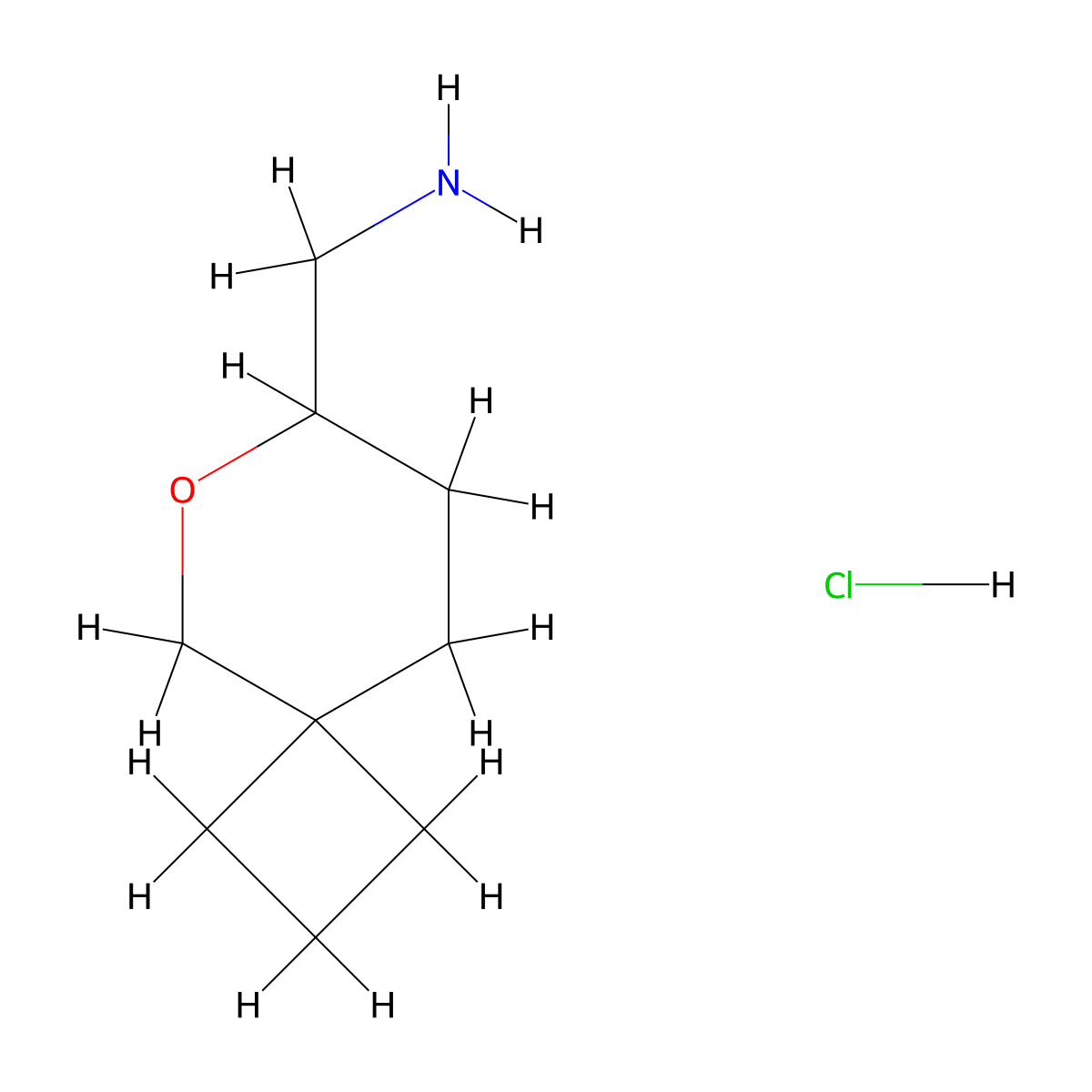 {6-Oxaspiro[3.5]nonan-7-yl}methanamine hydrochloride molecular structure, CAS 2094483-40-4