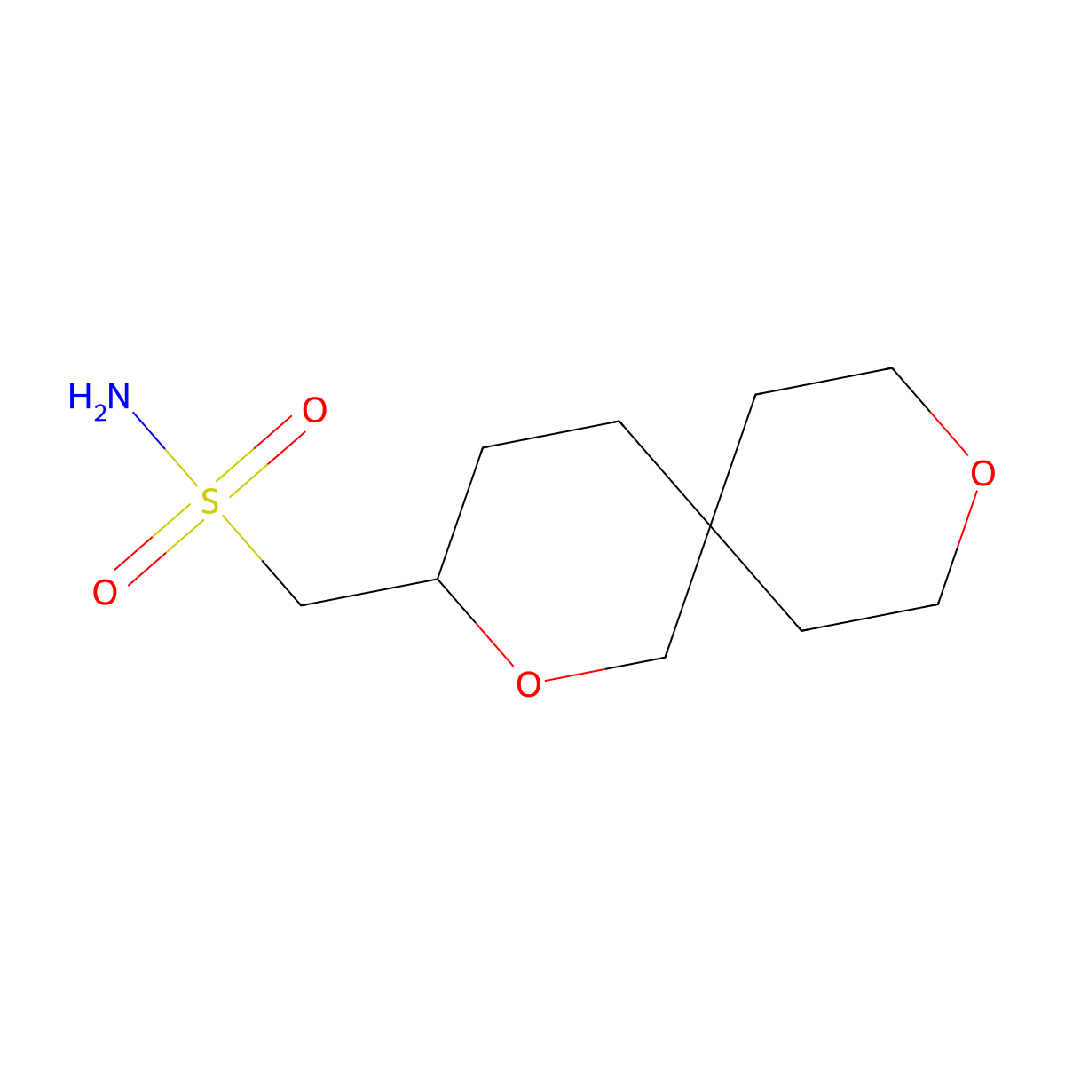 {2,9-Dioxaspiro[5.5]undecan-3-yl}methanesulfonamide molecular structure, CAS 2094491-08-2