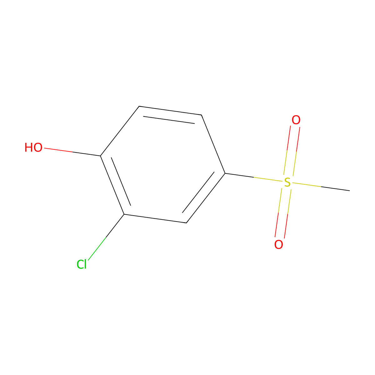Phenol, 2-chloro-4-(methylsulfonyl)- molecular structure, CAS 20945-65-7