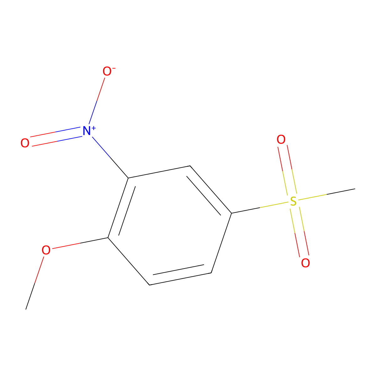 4-Methanesulfonyl-1-methoxy-2-nitrobenzene molecular structure, CAS 20945-69-1