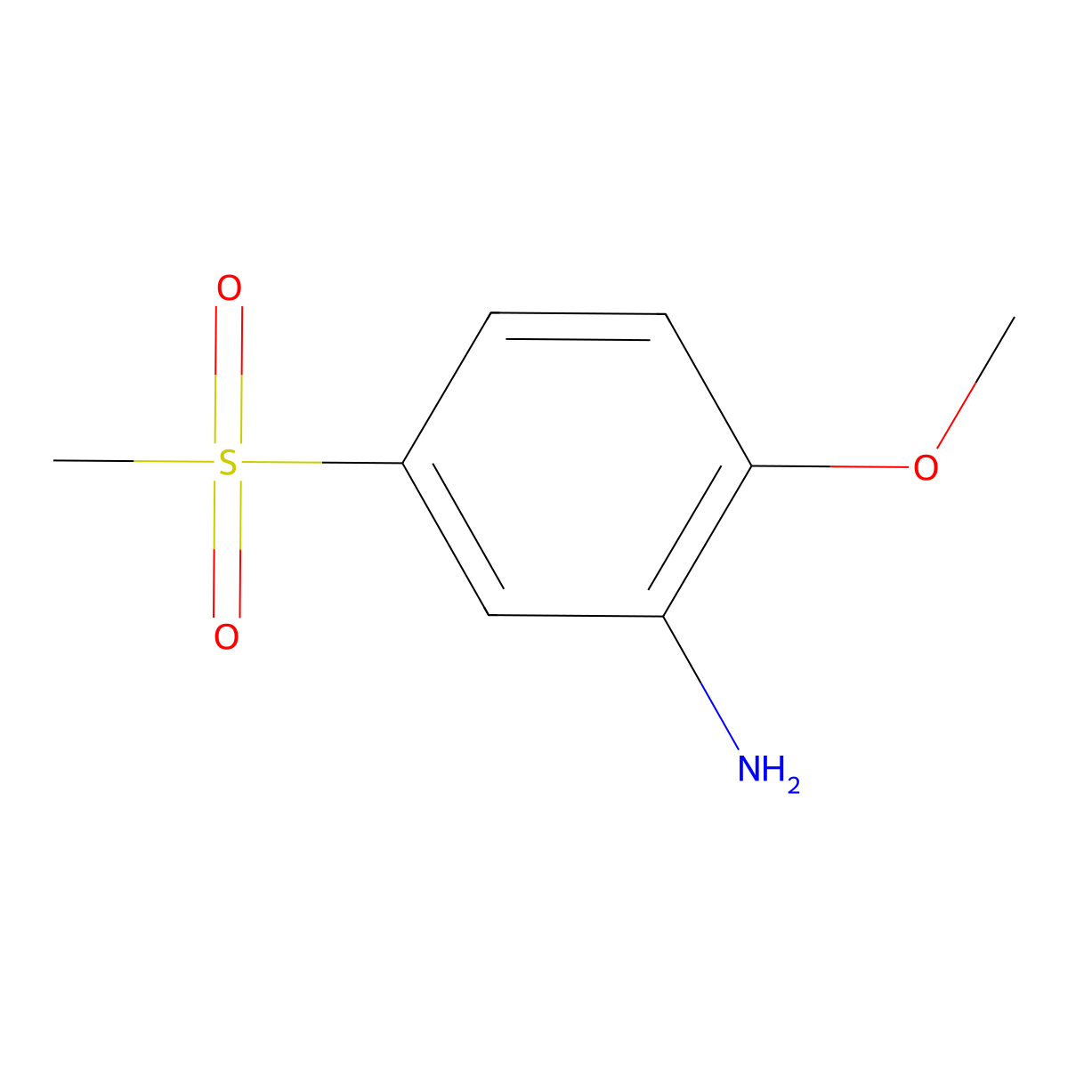 5-Methanesulfonyl-2-methoxyaniline molecular structure, CAS 20945-70-4