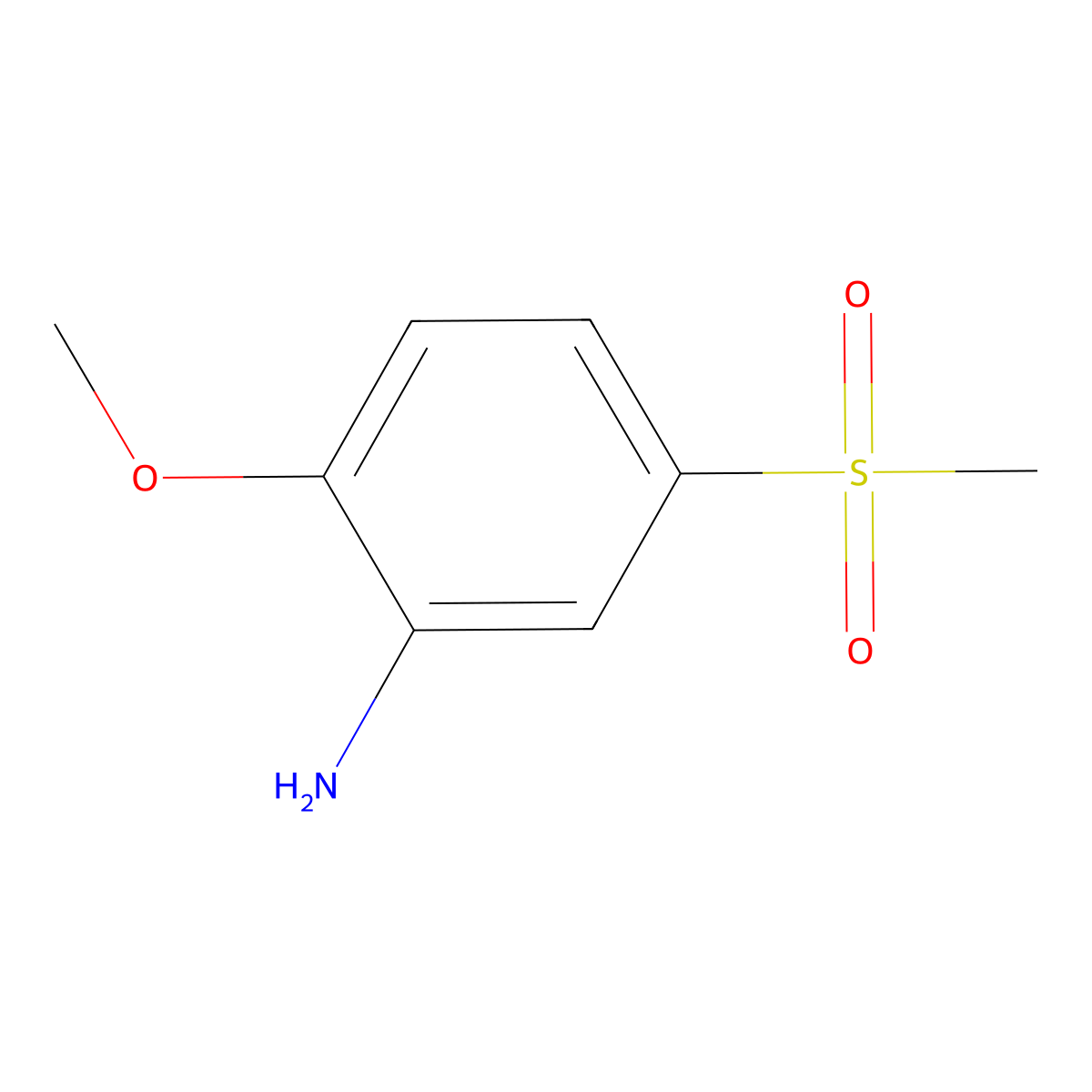 5-Methanesulfonyl-2-methoxyaniline molecular structure, CAS 20945-70-4