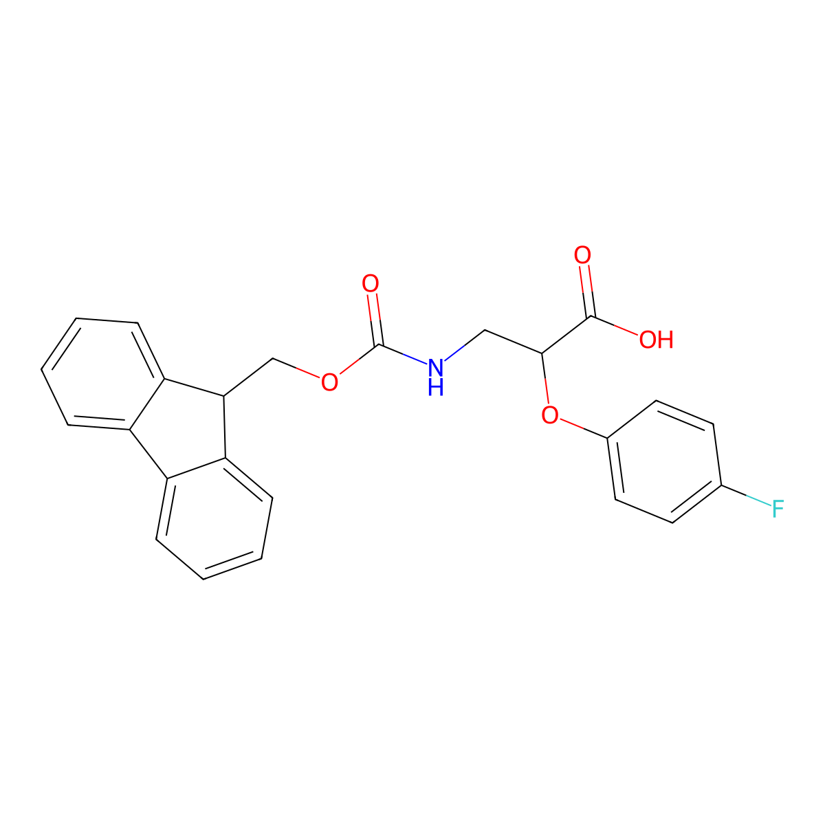 3-({[(9H-fluoren-9-yl)methoxy]carbonyl}amino)-2-(4-fluorophenoxy)propanoic acid molecular structure, CAS 2094502-34-6