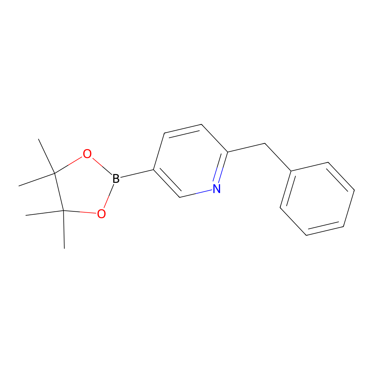 2-Benzyl-5-(4,4,5,5-tetramethyl-1,3,2-dioxaborolan-2-yl)pyridine molecular structure, CAS 2094504-02-4