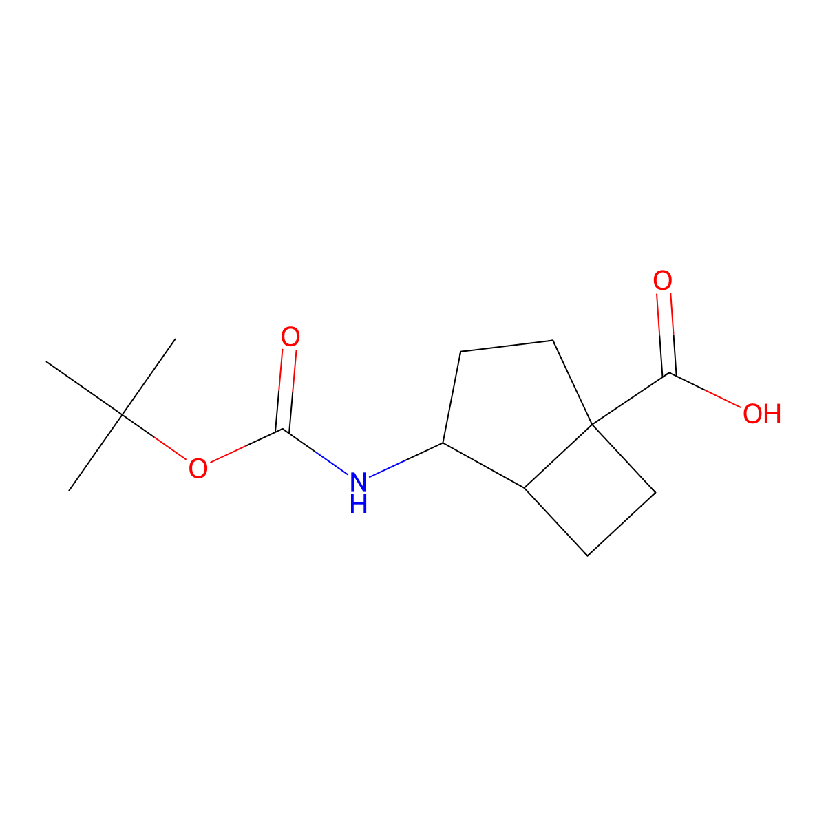 rac-(1R,4R,5S)-4-{[(tert-butoxy)carbonyl]amino}bicyclo[3.2.0]heptane-1-carboxylic acid molecular structure, CAS 2094573-38-1
