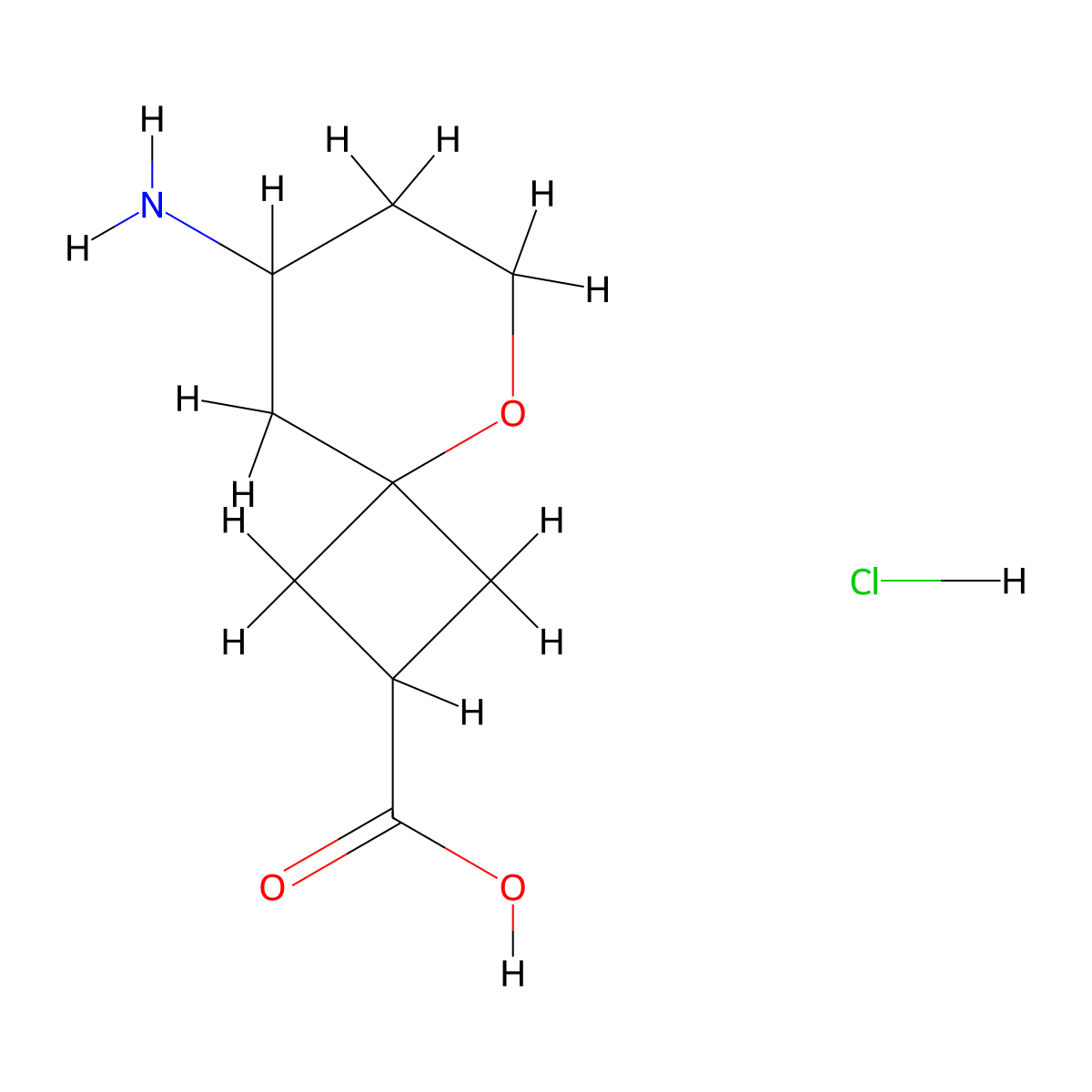 8-Amino-5-oxaspiro[3.5]nonane-2-carboxylic acid hydrochloride molecular structure, CAS 2094589-30-5